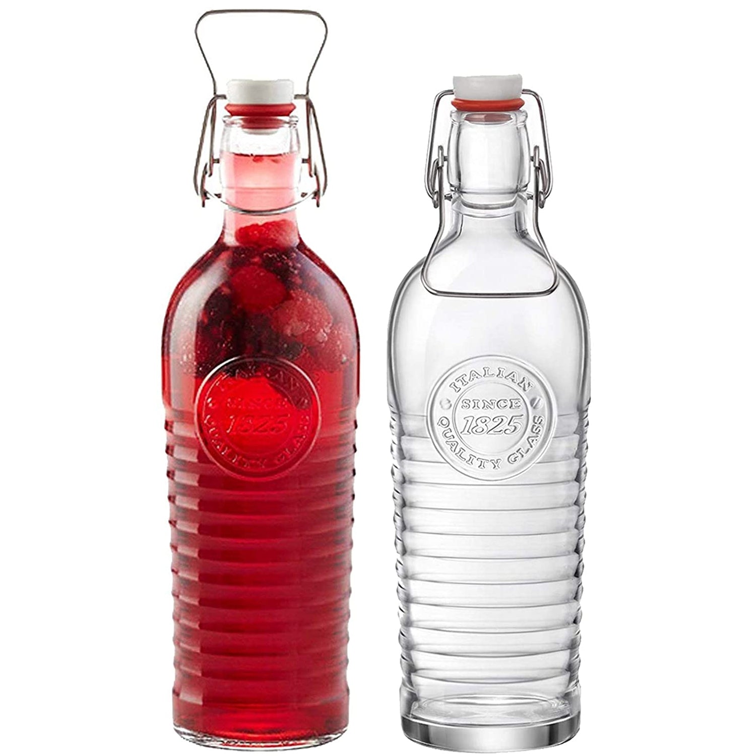 Botella de vidrio con tapa hermética x 1 litro  Botellas de vidrio,  Vinilos para vidrios, Botellas