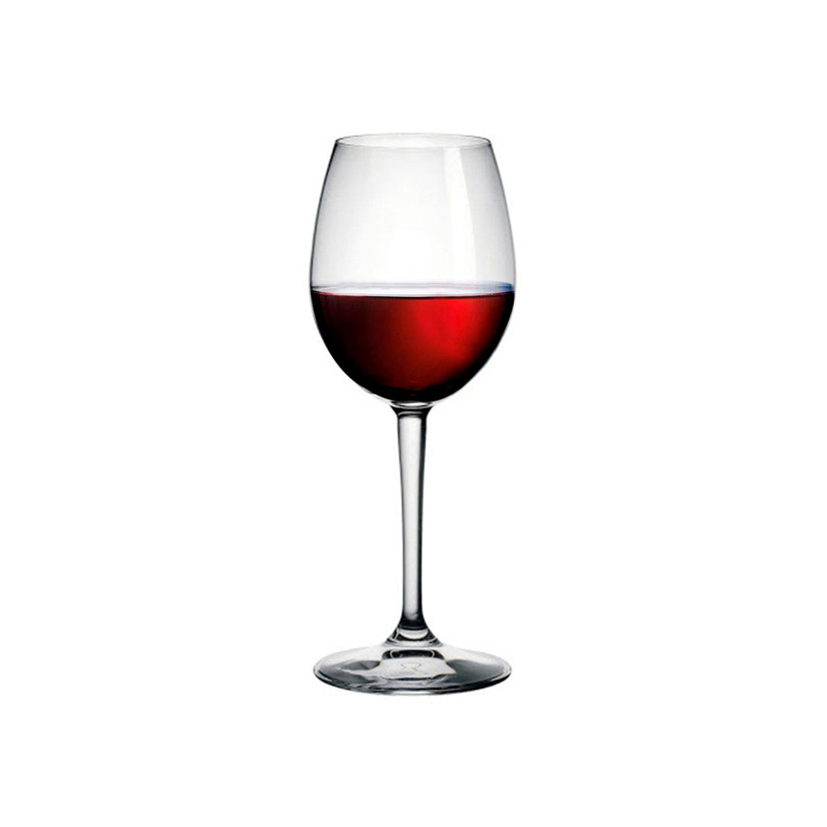 Copas vino tinto Canaletto Bormioli elaboradas en vidrio transparente.