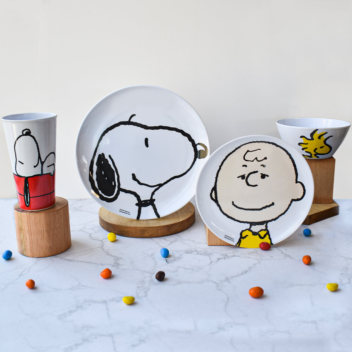 Vajilla Fun Kids Peanuts Snoopy Melamina 4pz