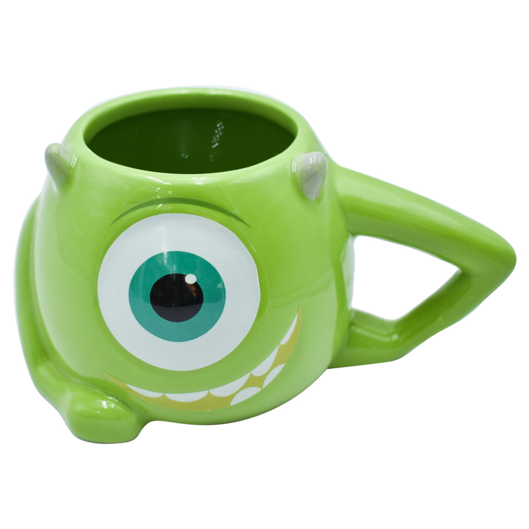 Taza Verde 3D Fun kids Disney Pixar Monsters Inc Mike Wazowski Cerámica 325ml