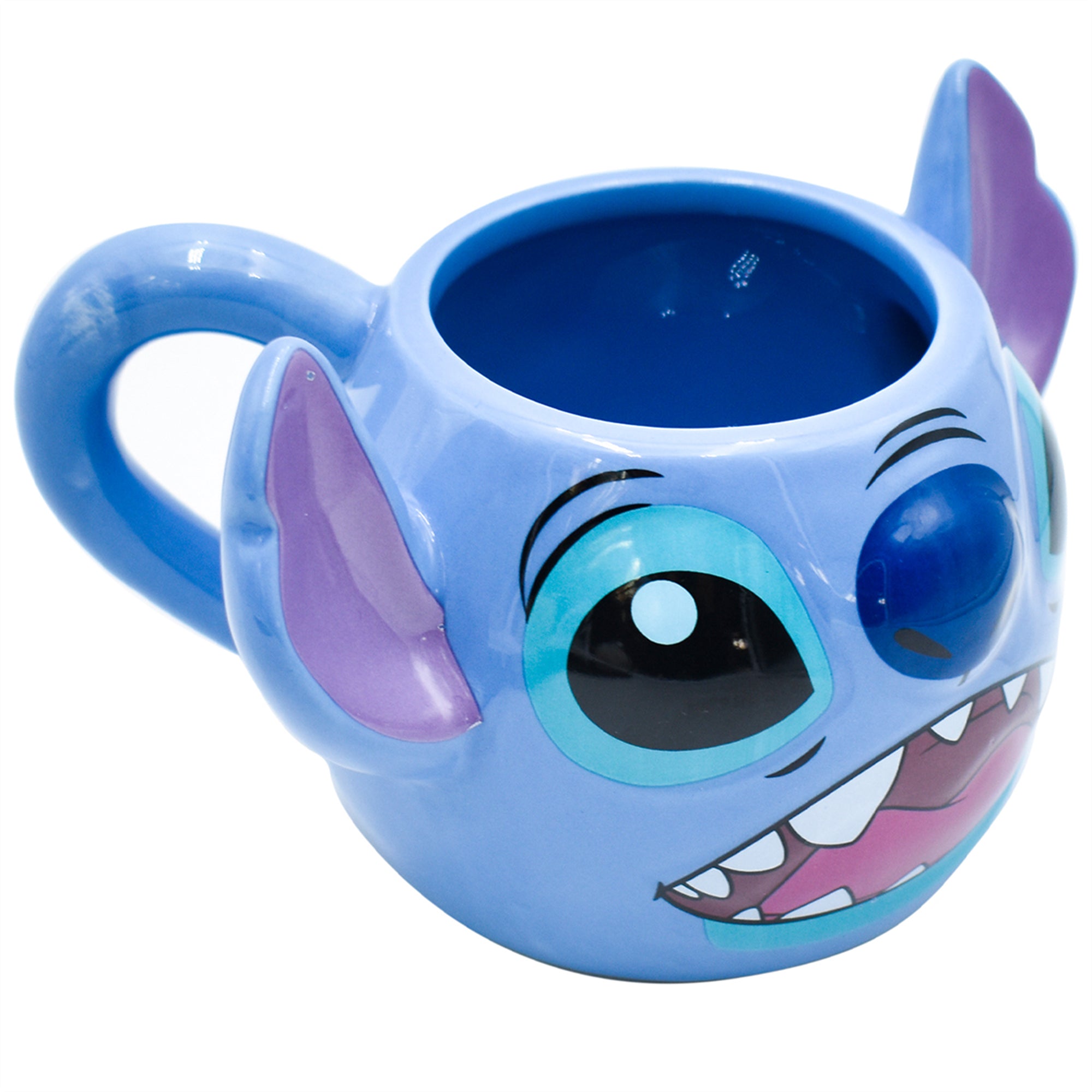 Taza Azul 3D Fun Kids Disney Stitch Ceramica 325ml