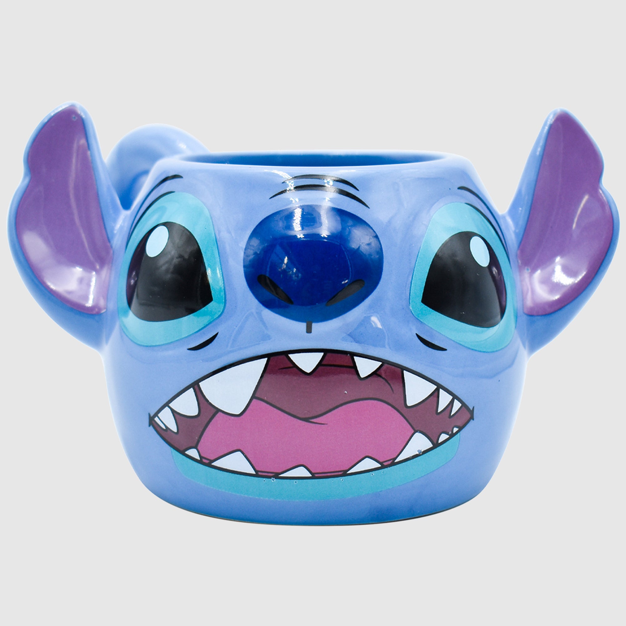 Taza Azul 3D Fun Kids Disney Stitch Ceramica 325ml