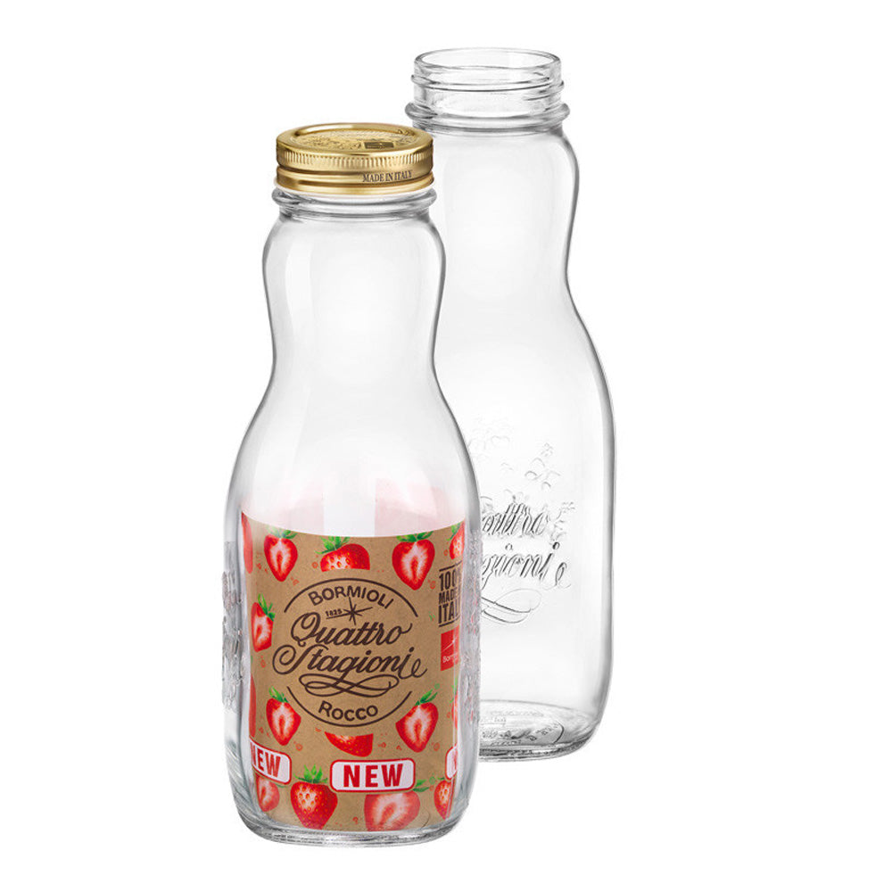 Set de Botellas de Vidrio Bormioli Rocco Quattro Stagioni 1 Litro 6 Piezas