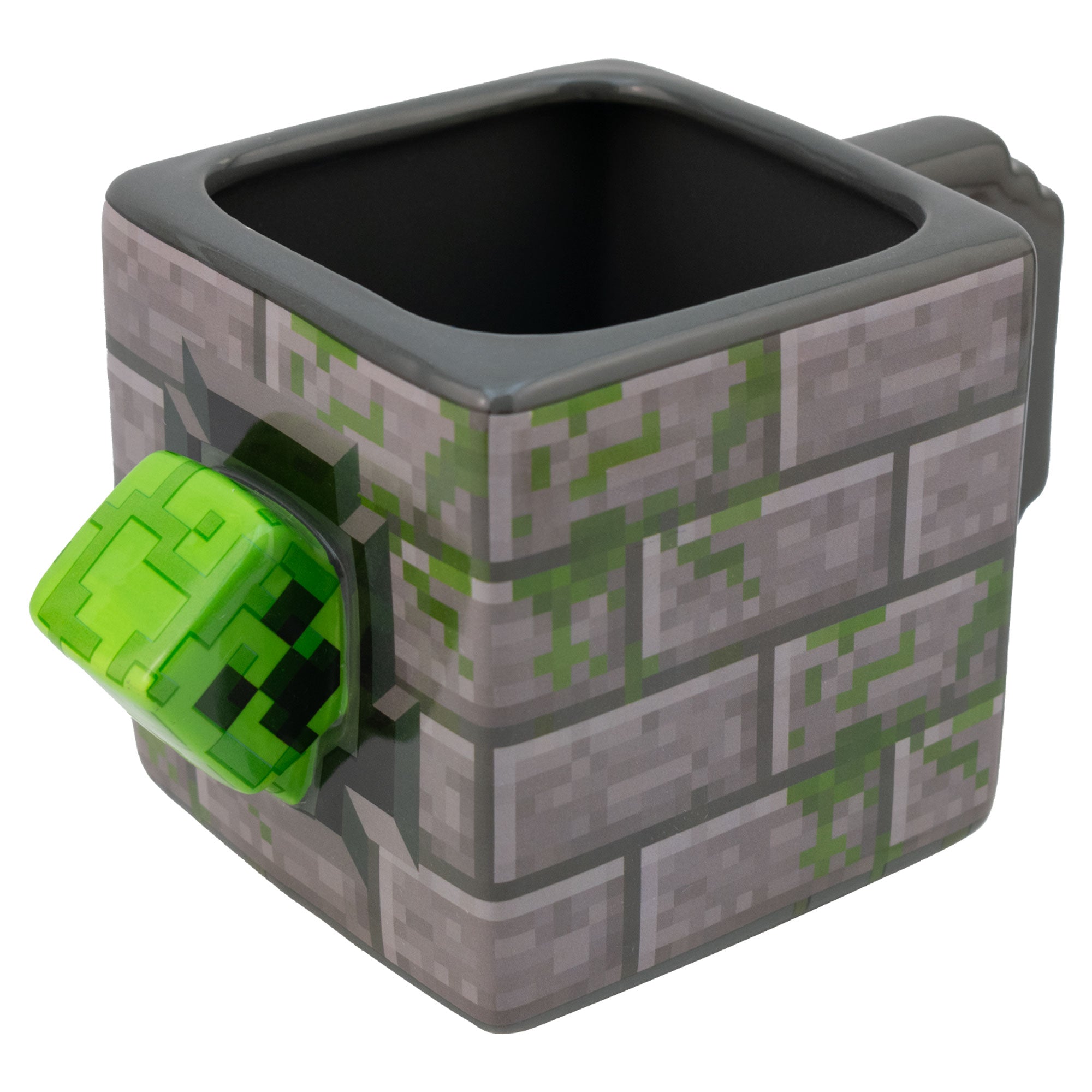 Taza De Cerámica 3d Cubo Minecraft Creeper Gamer 620ml