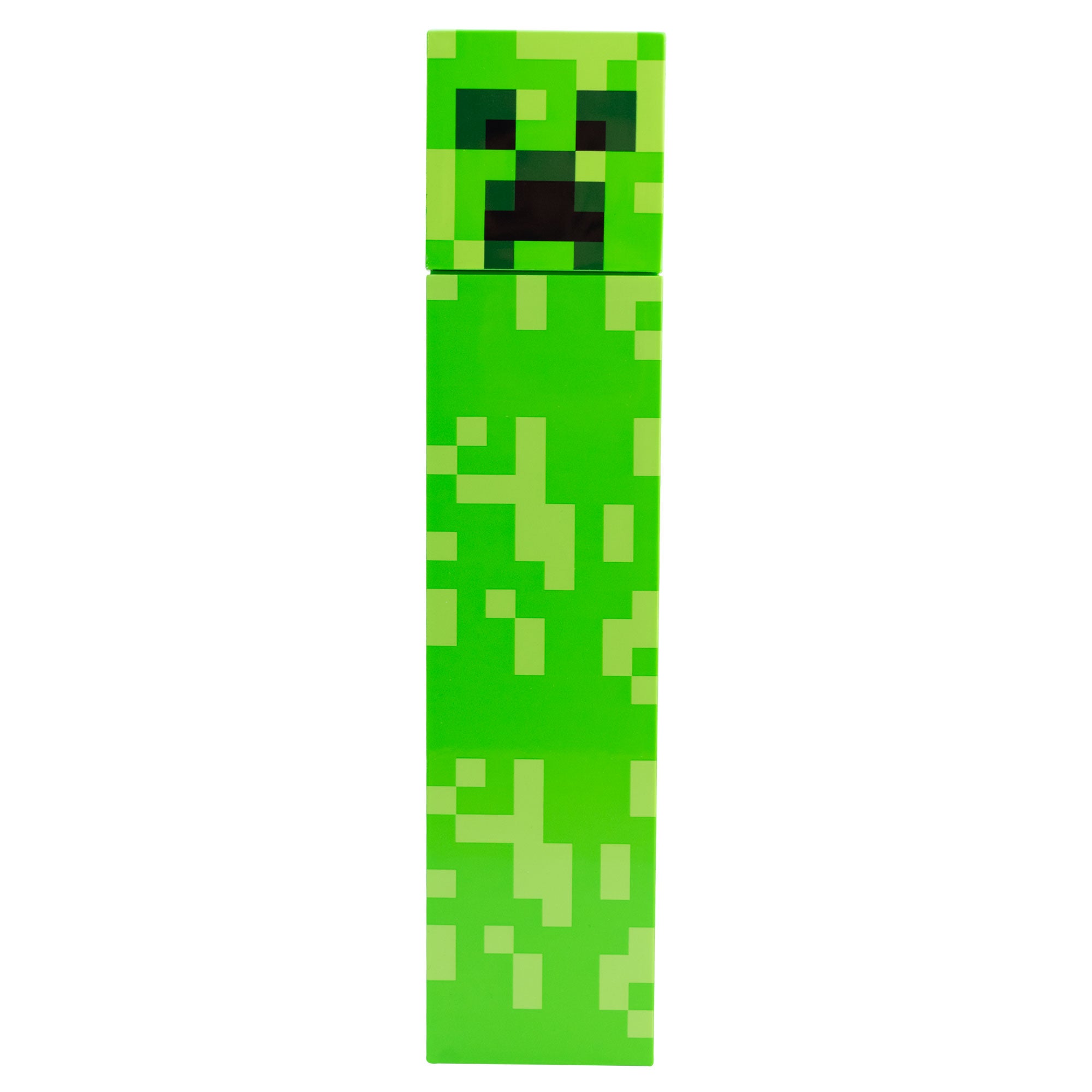 Botella Cuadrada de Plástico Minecraft Creeper 650ml Color Verde