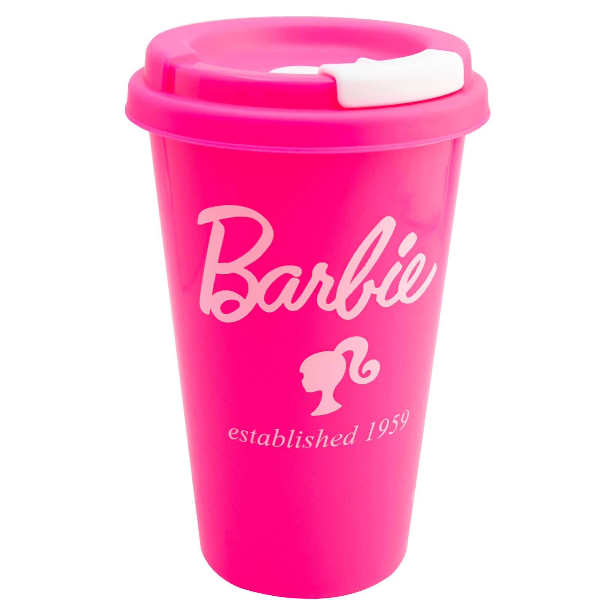 Set 3 Pack Vasos Con Tapa Para Café Barbie Malibu 487ml