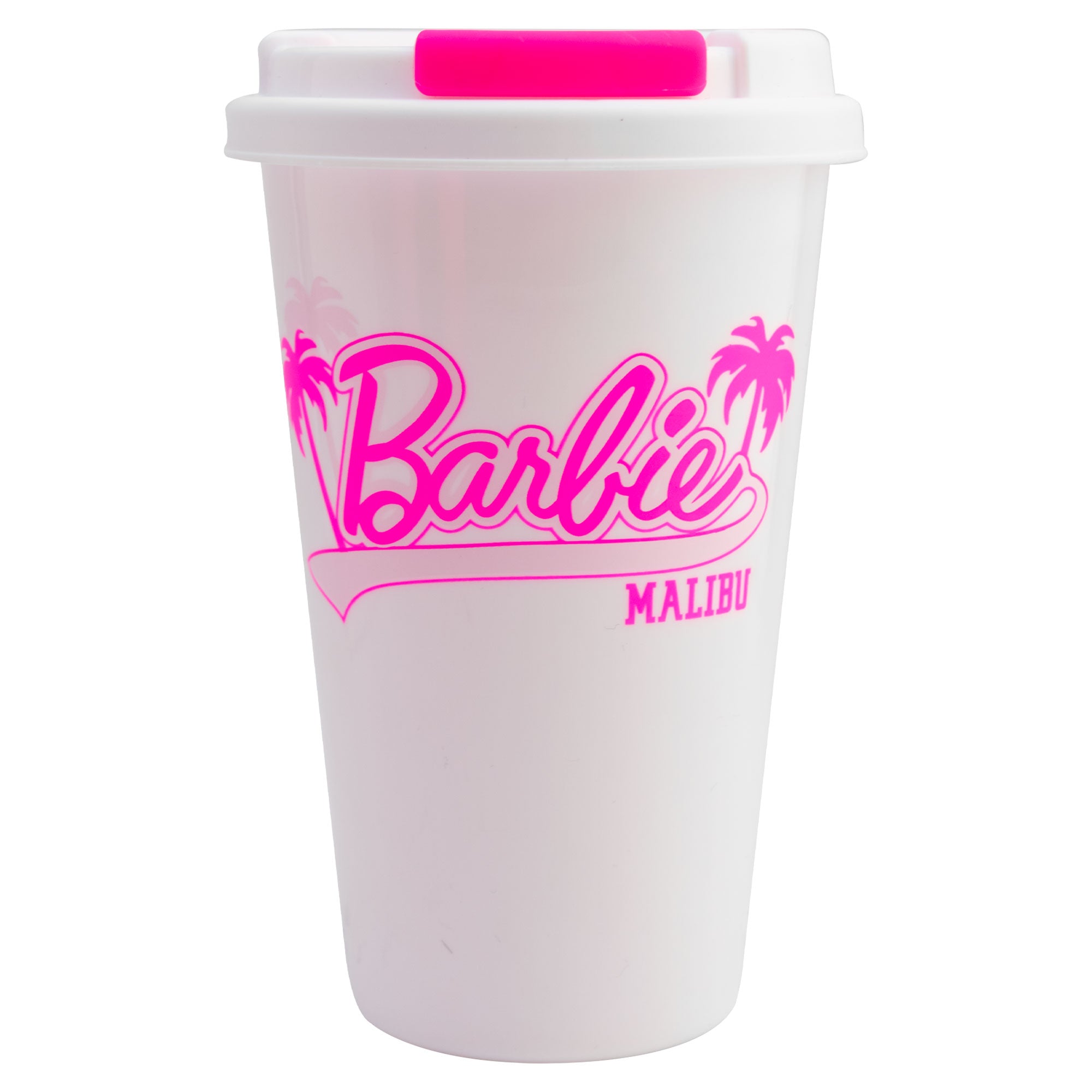 Set 3 Pack Vasos Con Tapa Para Café Barbie Malibu 487ml