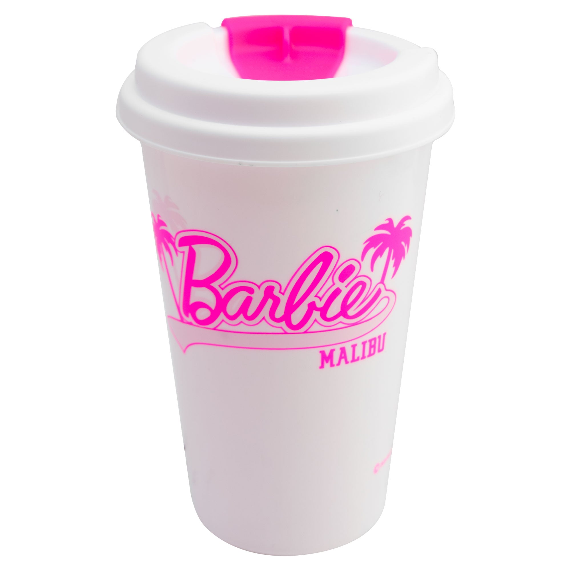 Set 3 Pack Vasos Con Tapa Para Café Barbie Malibu 487ml