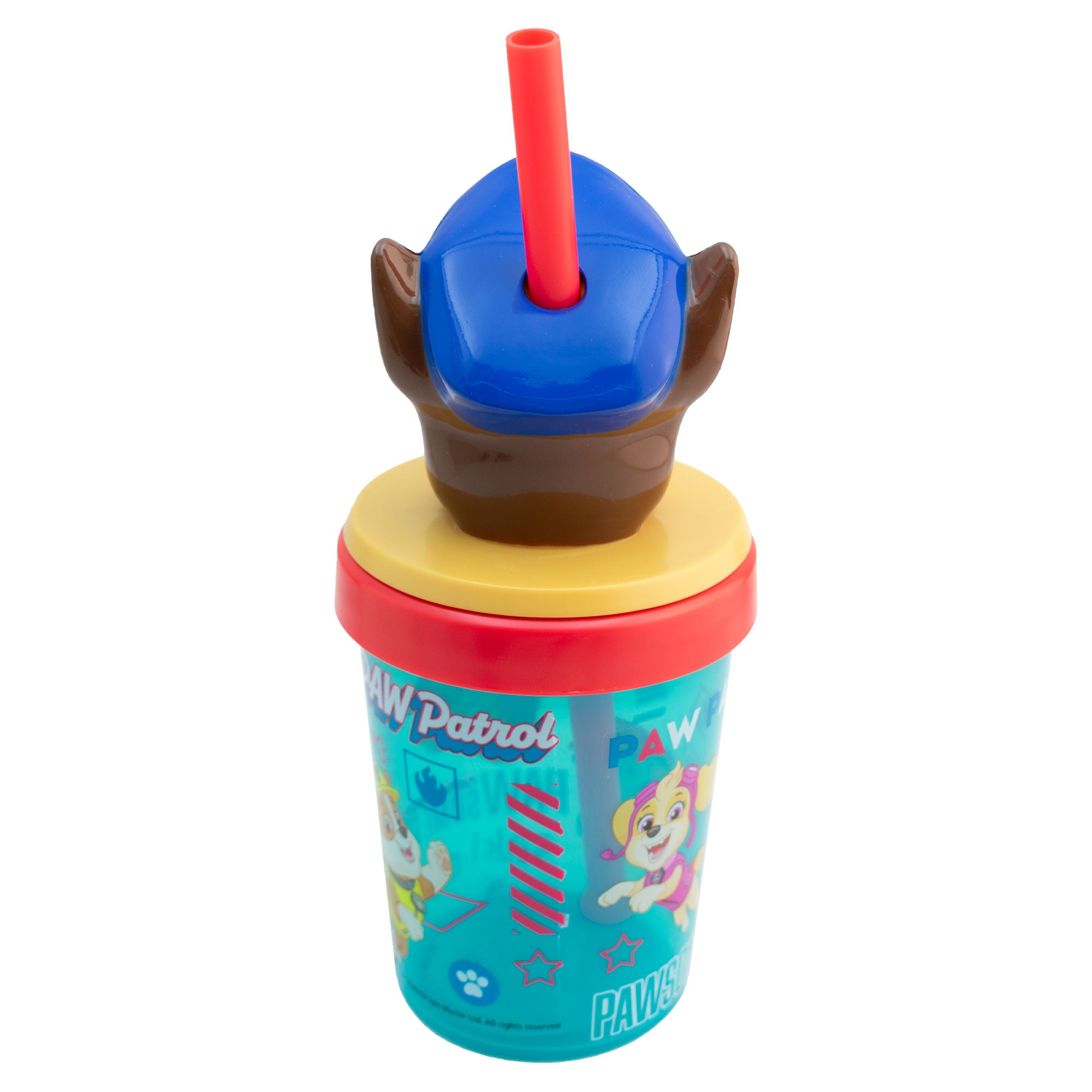 Vaso de Plástico con Tapa 3D y Popote Fun Kids Personajes Animados 384ml