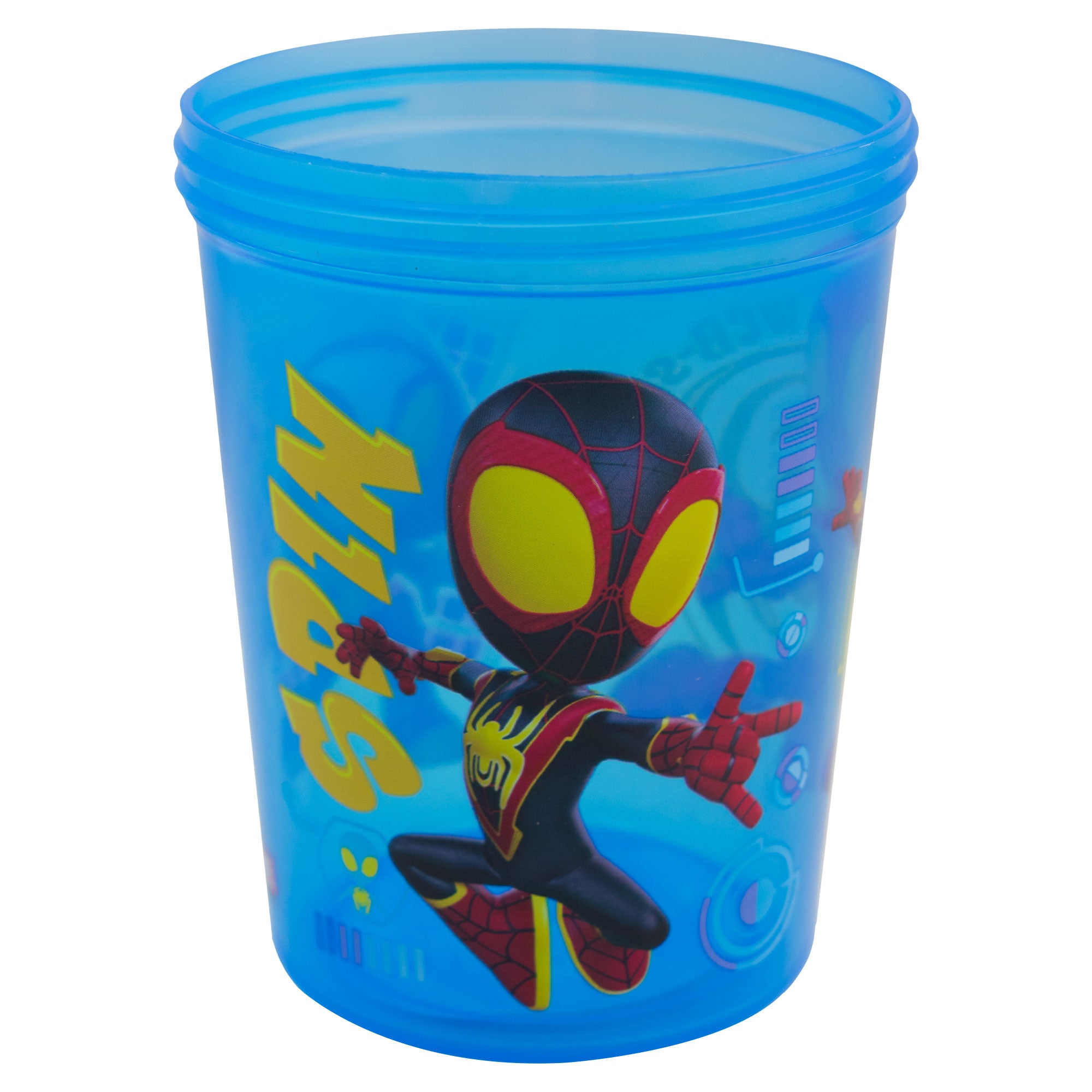 Vaso de Plástico con Tapa 3D y Popote Fun Kids Personajes Animados 384ml