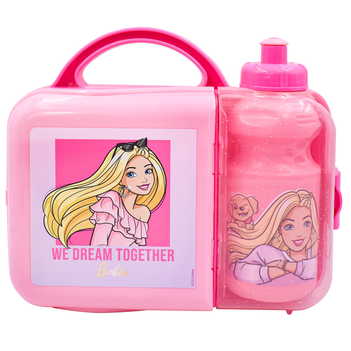 Lonchera de Plástico con Botella Fun Kids Barbie