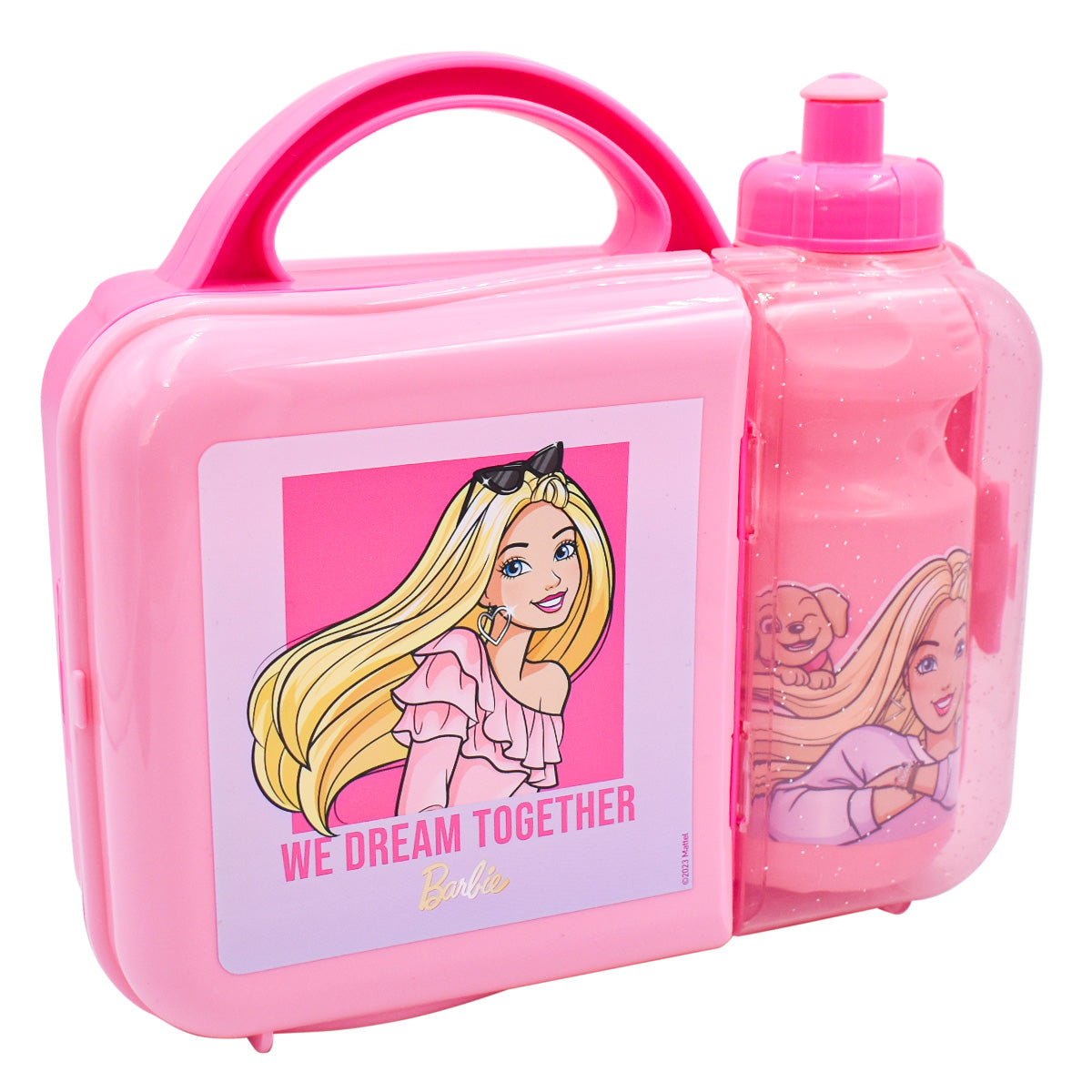 Lonchera de Plástico con Botella Fun Kids Barbie