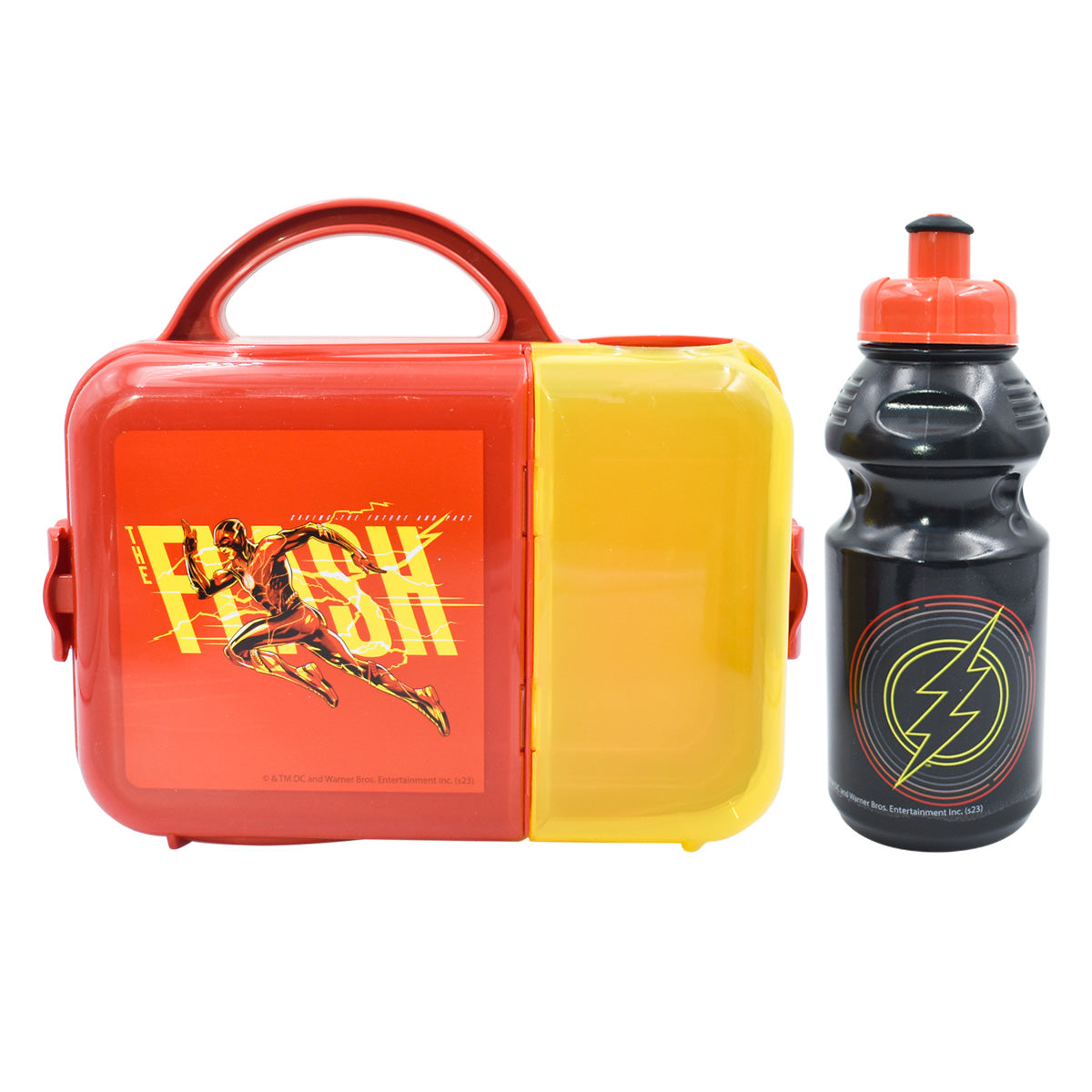 Lonchera de Plástico con Botella Fun Kids Flash