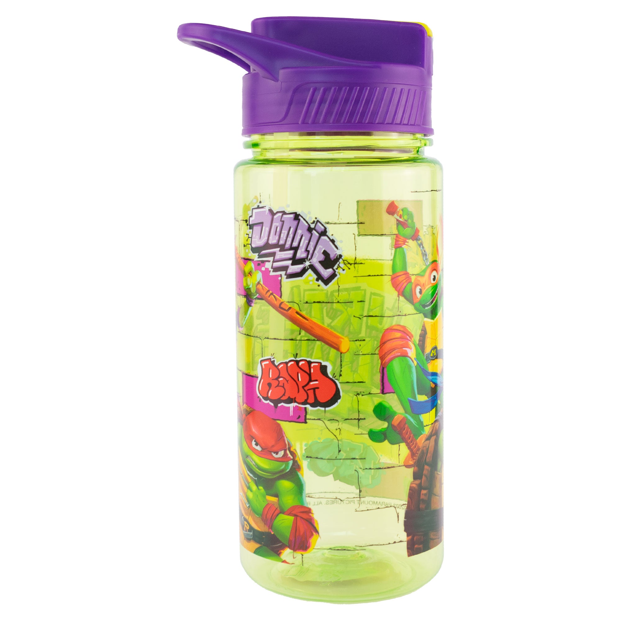 Botella de Plástico Con Popote Fun kids Las Tortugas Ninjas 550ml