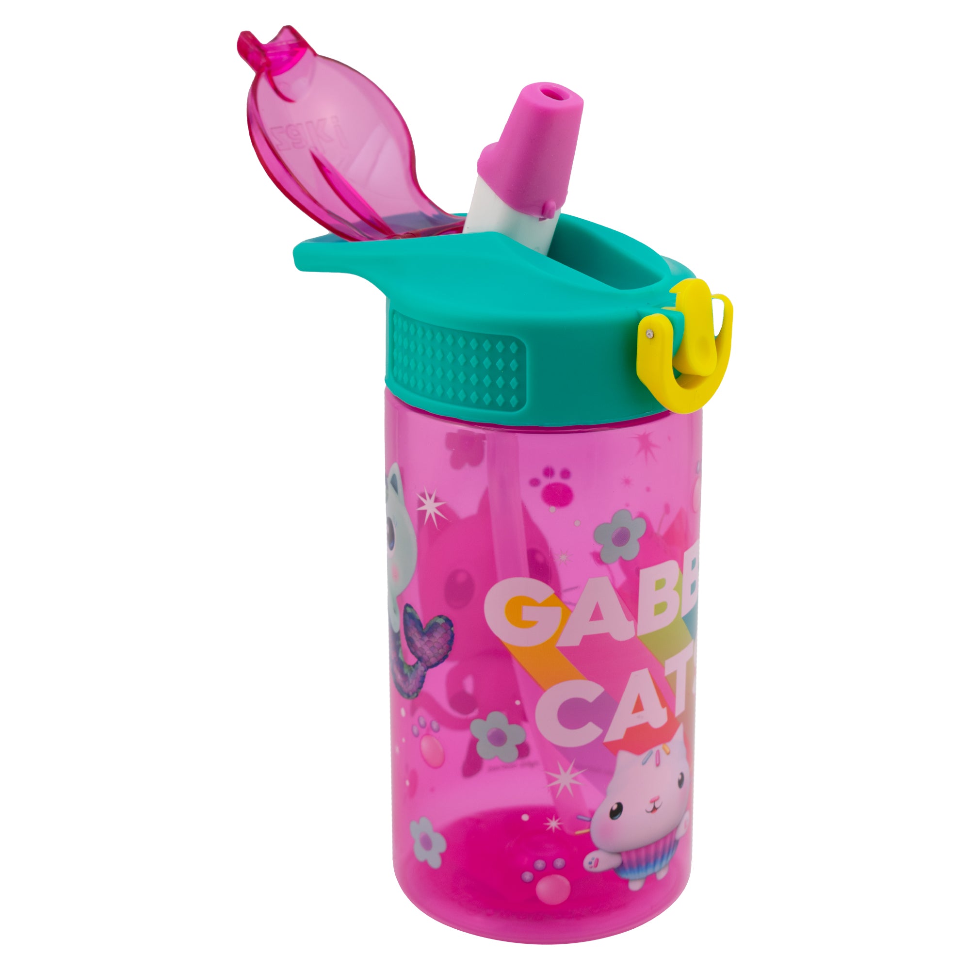 Botella de Plástico con Popote Gabby Doll House 600ml/650ml