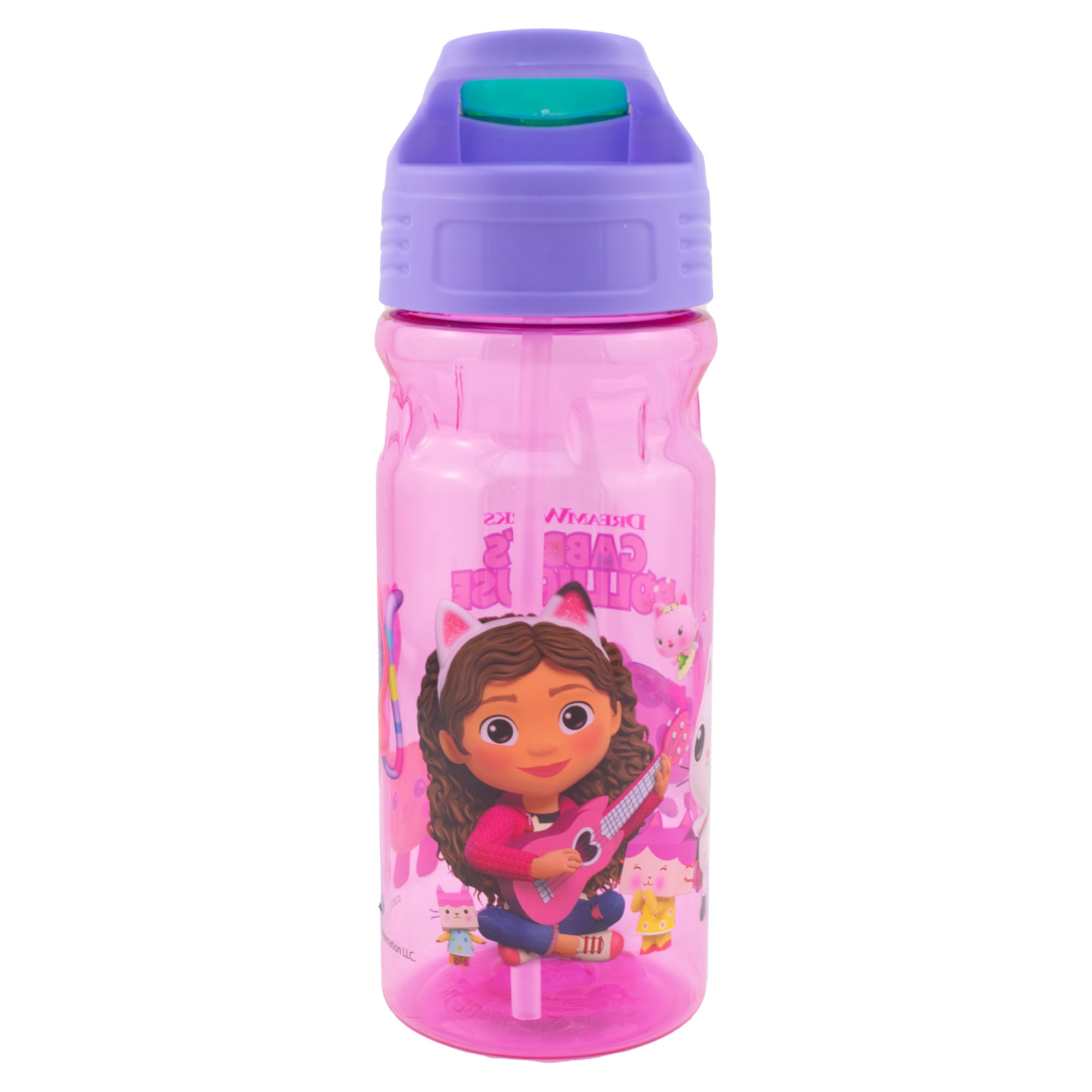 Botella de Plástico con Popote Gabby Doll House 600ml/650ml