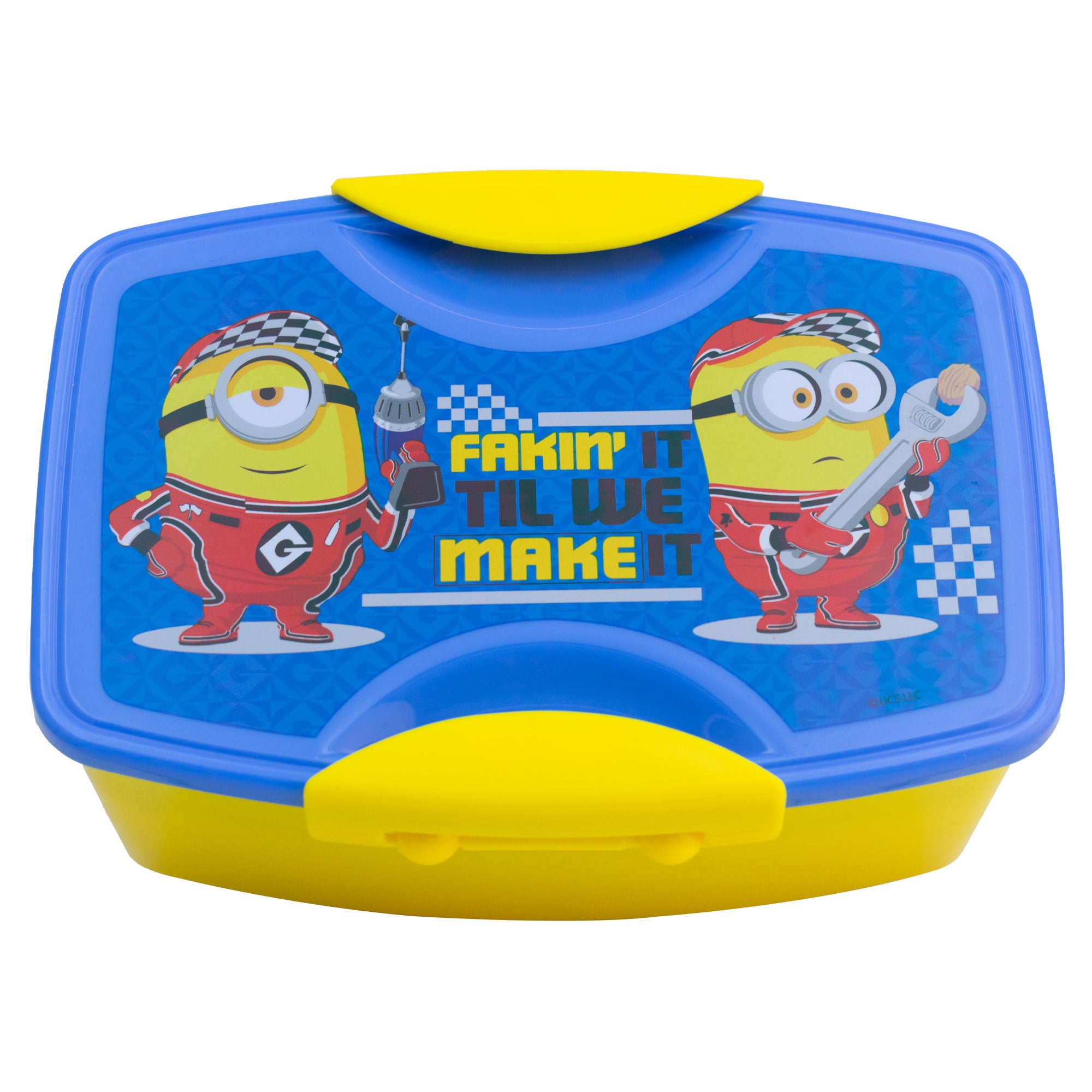 Sandwichera de Plástico Infantil con Cubiertos Fun Kids Minions Mi Villano Favorito