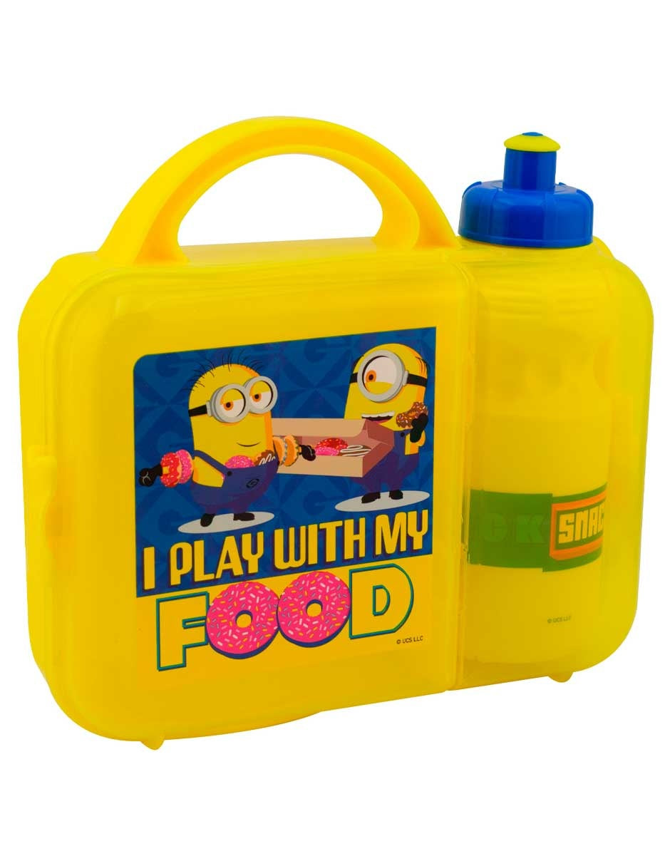 Lonchera Infantil de Plástico con Botella Fun Kids Minions