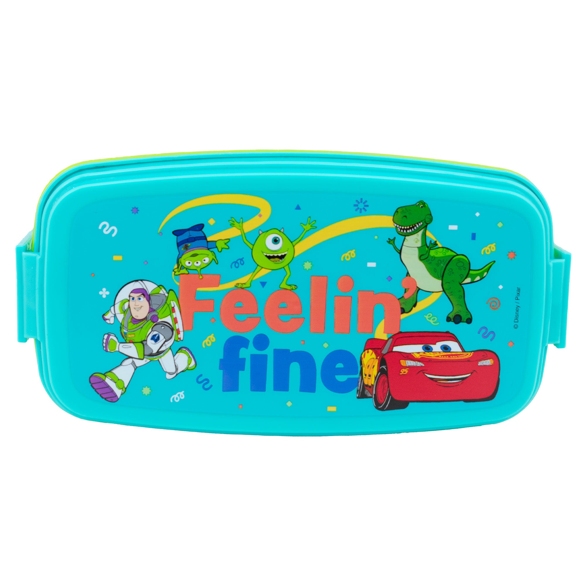 Juego de 2 Contenedores Lunch Box con Cubiertos Personajes Animados