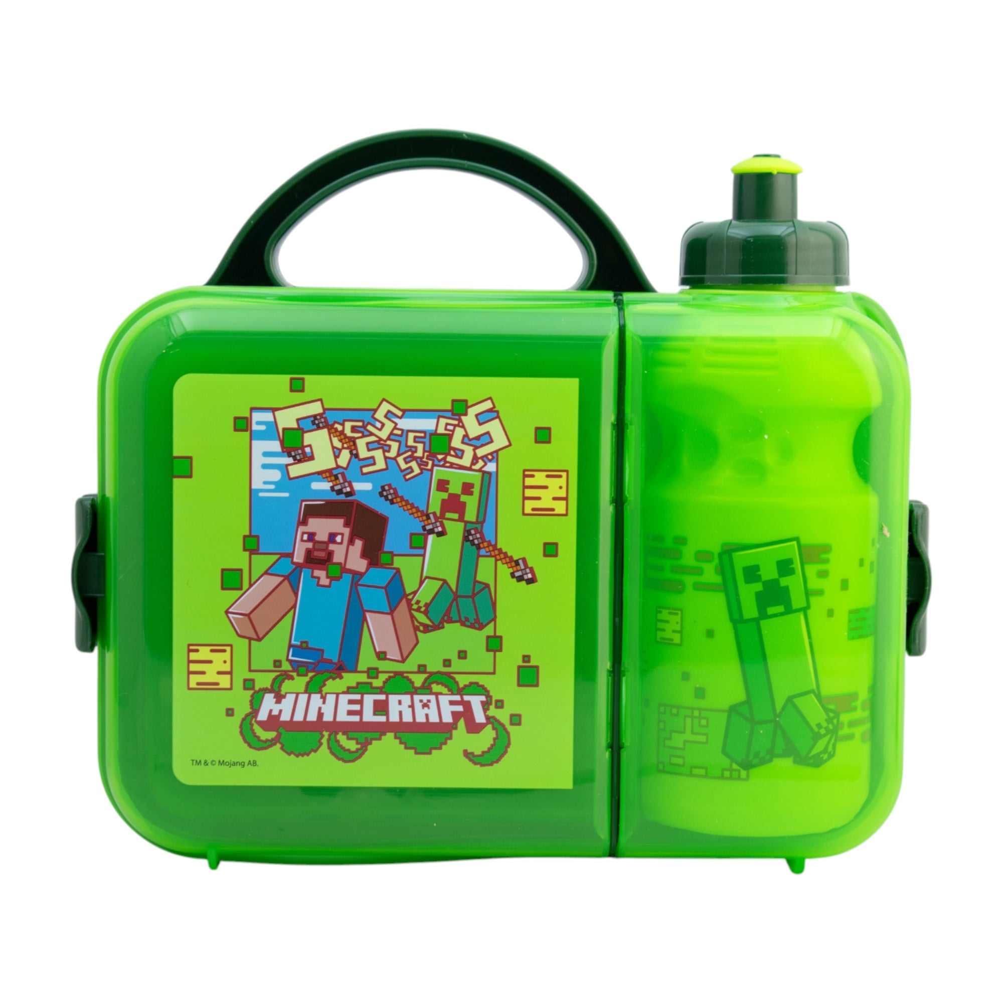 Lonchera de Plástico con Botella Fun Kids Minecraft