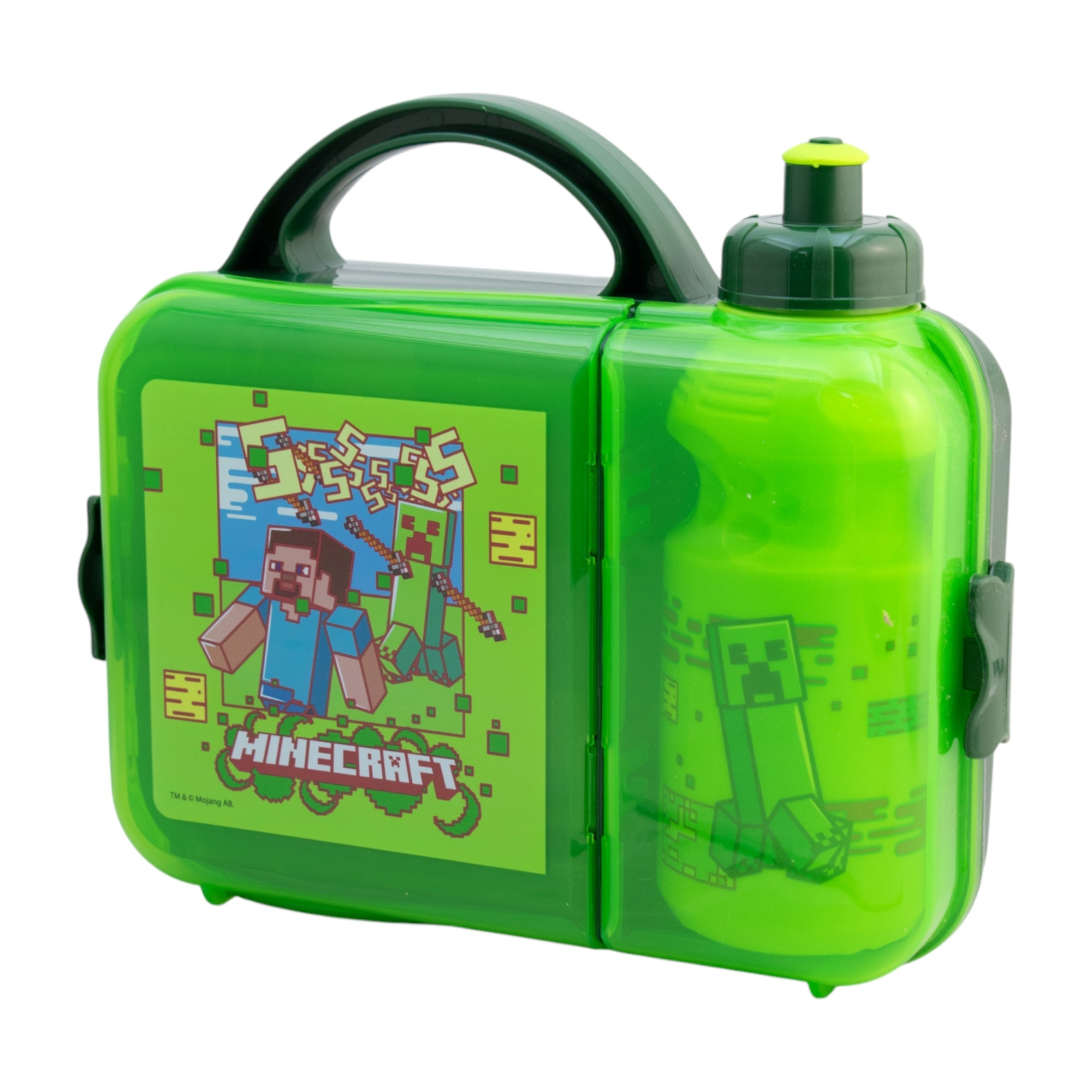 Lonchera de Plástico con Botella Fun Kids Minecraft