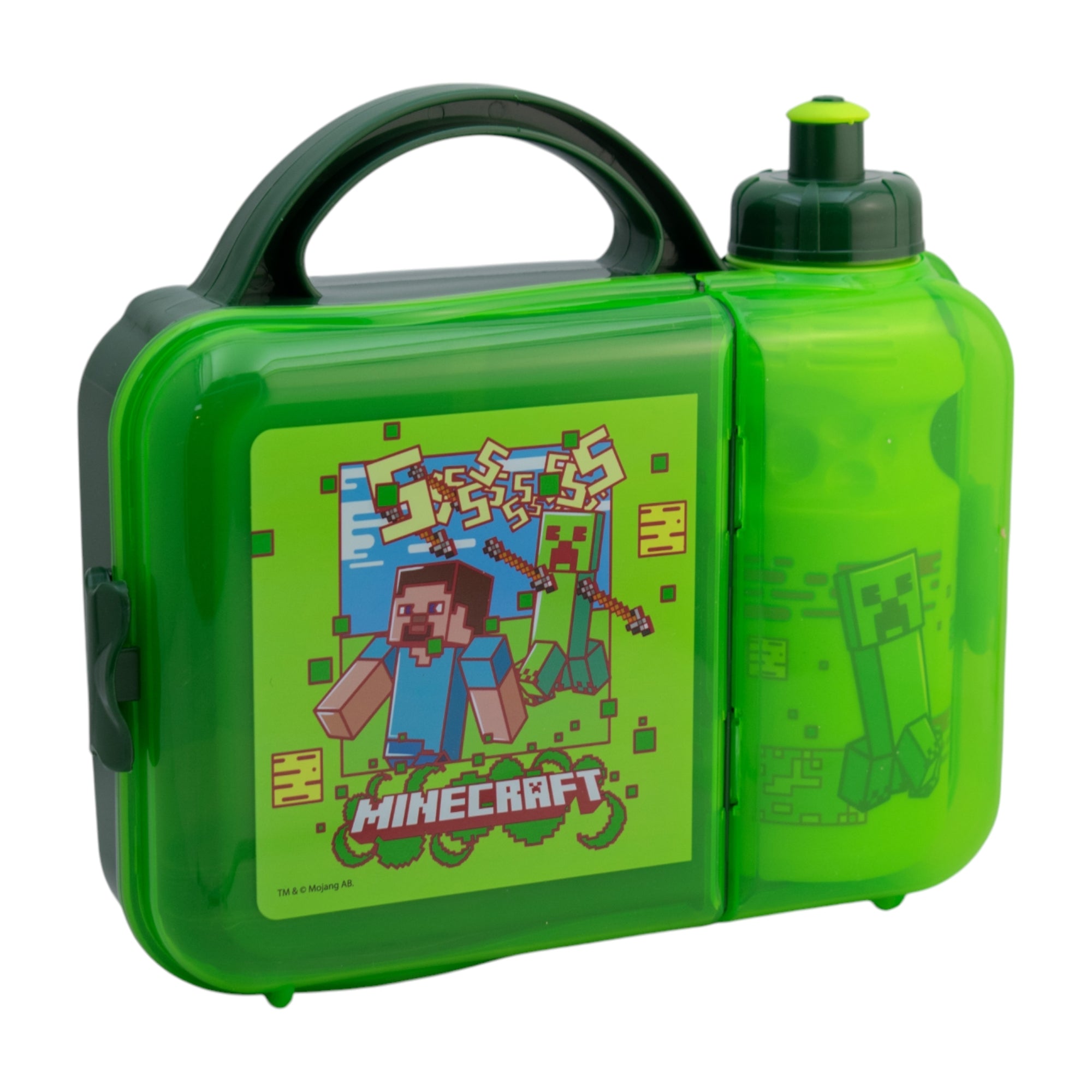 Lonchera de Plástico con Botella Fun Kids Minecraft