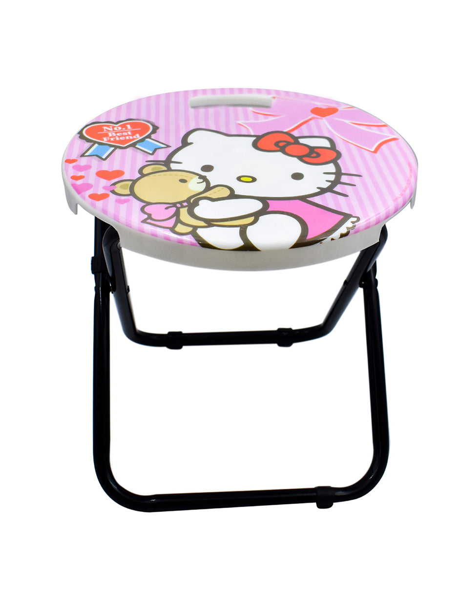 Silla Banco Plegable Sanrio Fun Kids Hello Kitty De Plástico Infantil 1pza