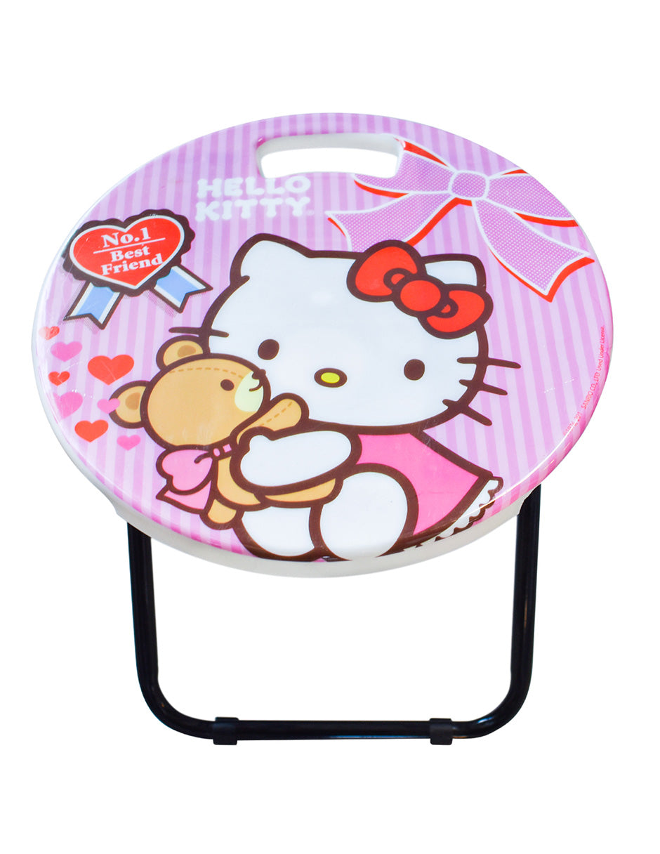 Silla Banco Plegable Sanrio Fun Kids Hello Kitty De Plástico Infantil 1pza