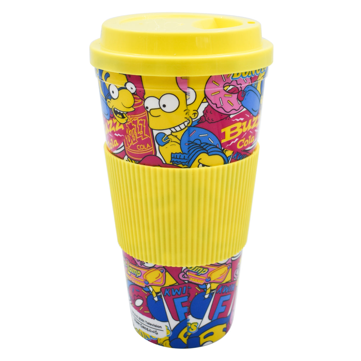 Termo Vaso con Tapa Fun Kids Disney Los Simpson Bart & Milhouse Plastico 600ml
