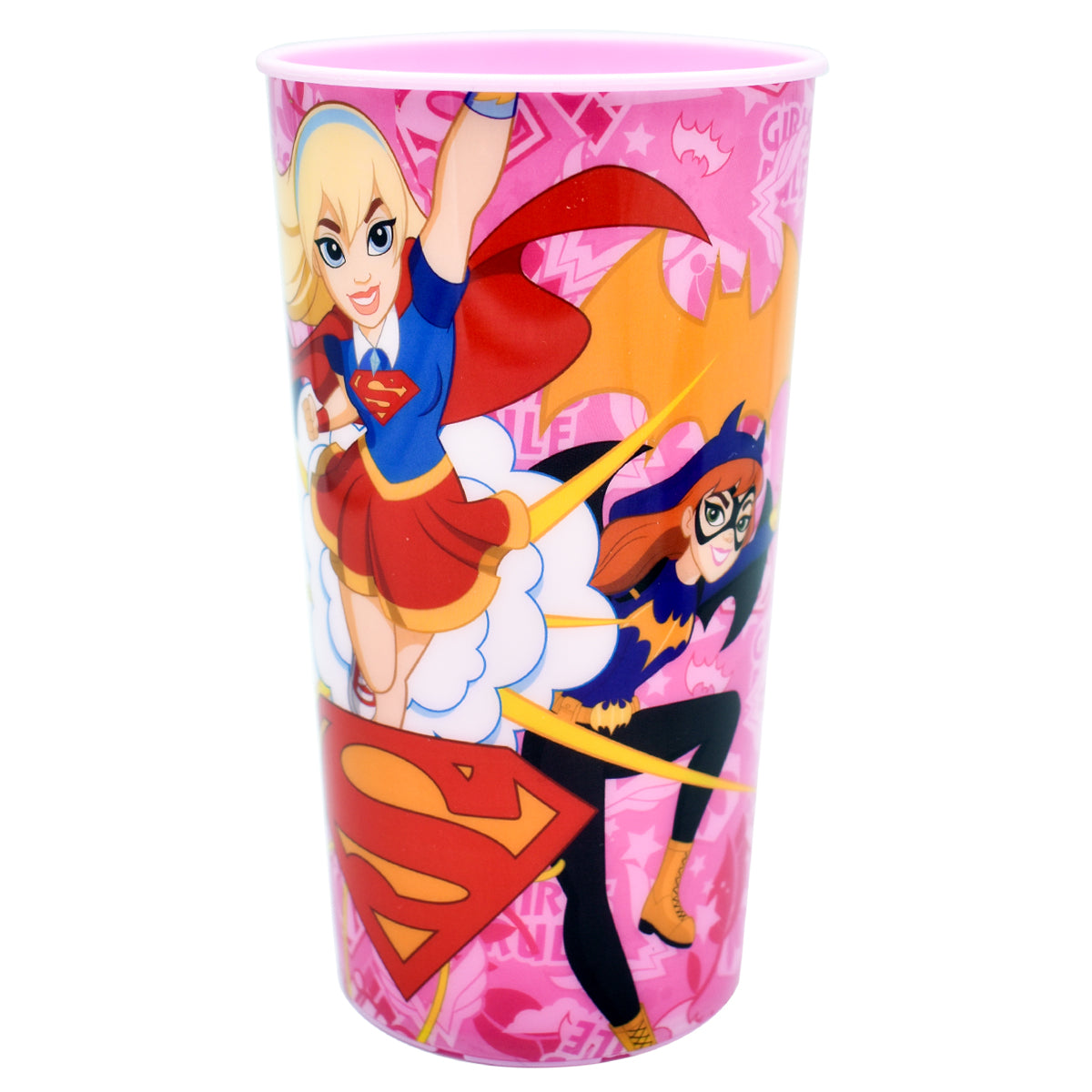 Tazon / Vaso por Pieza Fun Kids Super Hero Girls / Super Heroes Chicas / Wonder Woman / Mujer Maravilla Melamina / Plastico