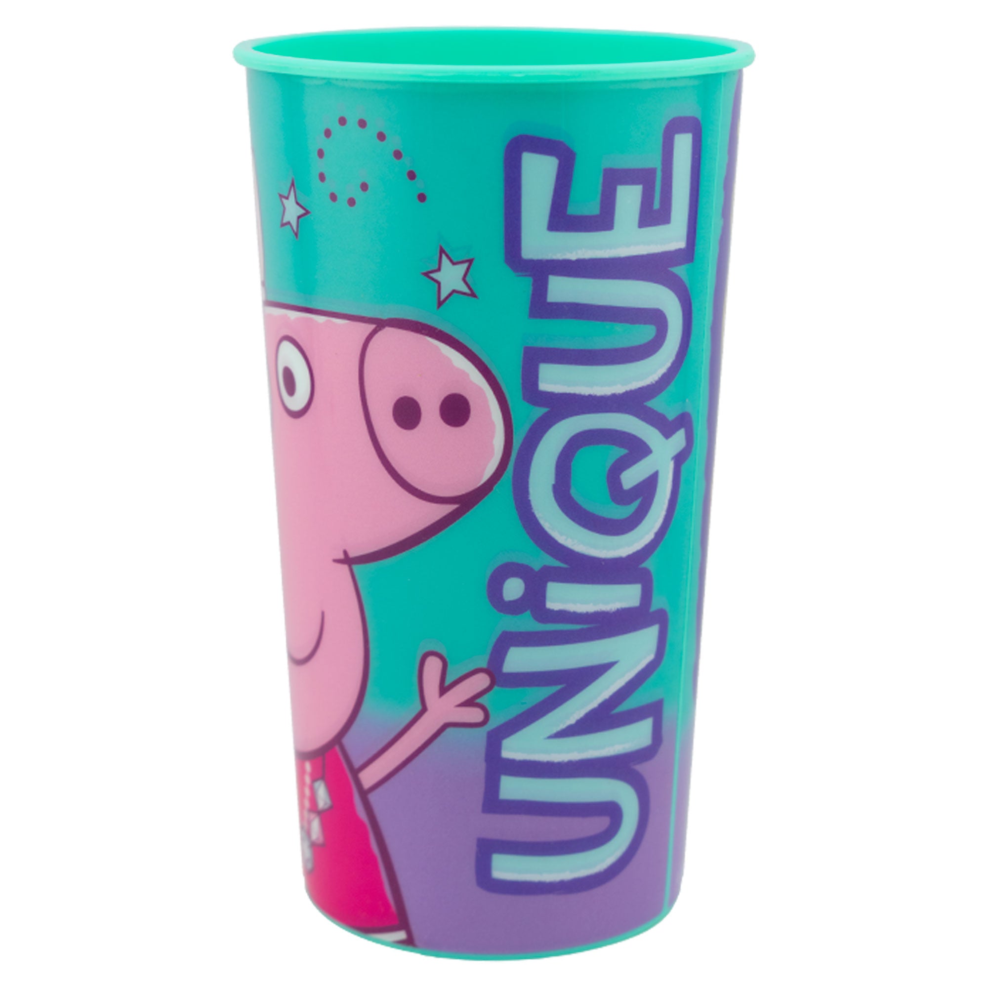 Set De 12 Vasos Peppa Pig Perlecente de Plástico 500ml