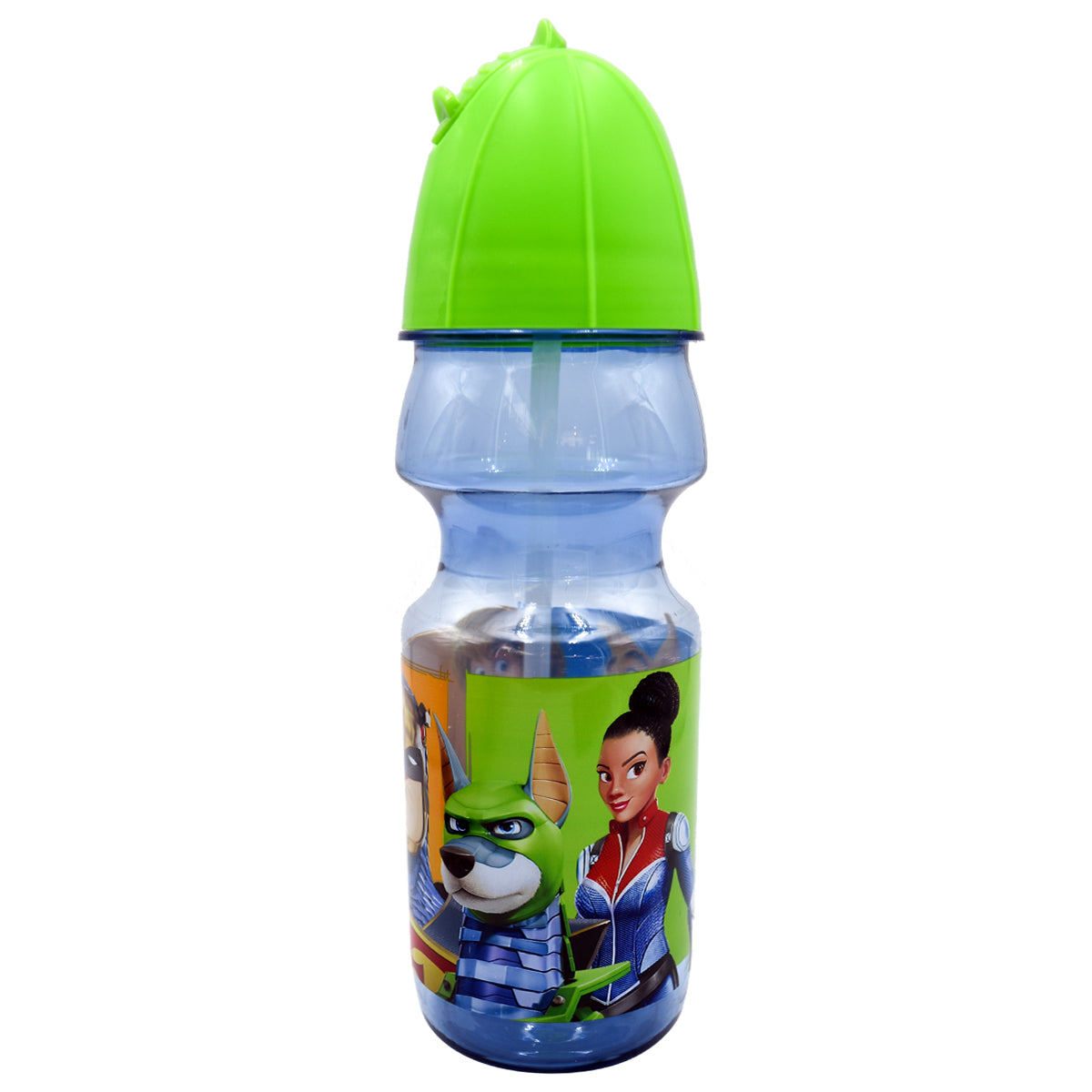 Botella Mediana con Popote seguro corredizo antiderrames Fun Kids Warner Bros. Scooby Doo 550ml Plastico