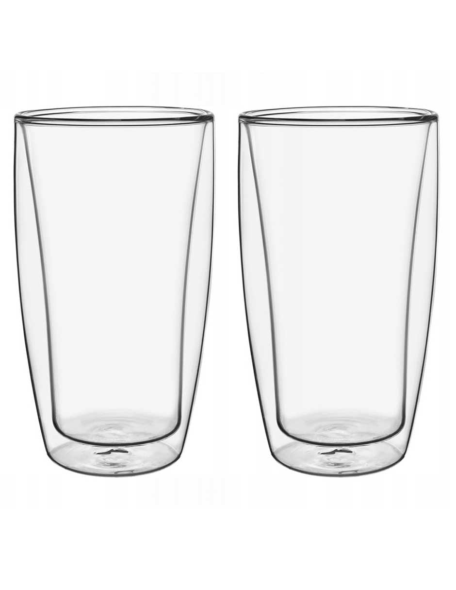 Juego De Dos Vasos Doble Pared Nuvo 385ml