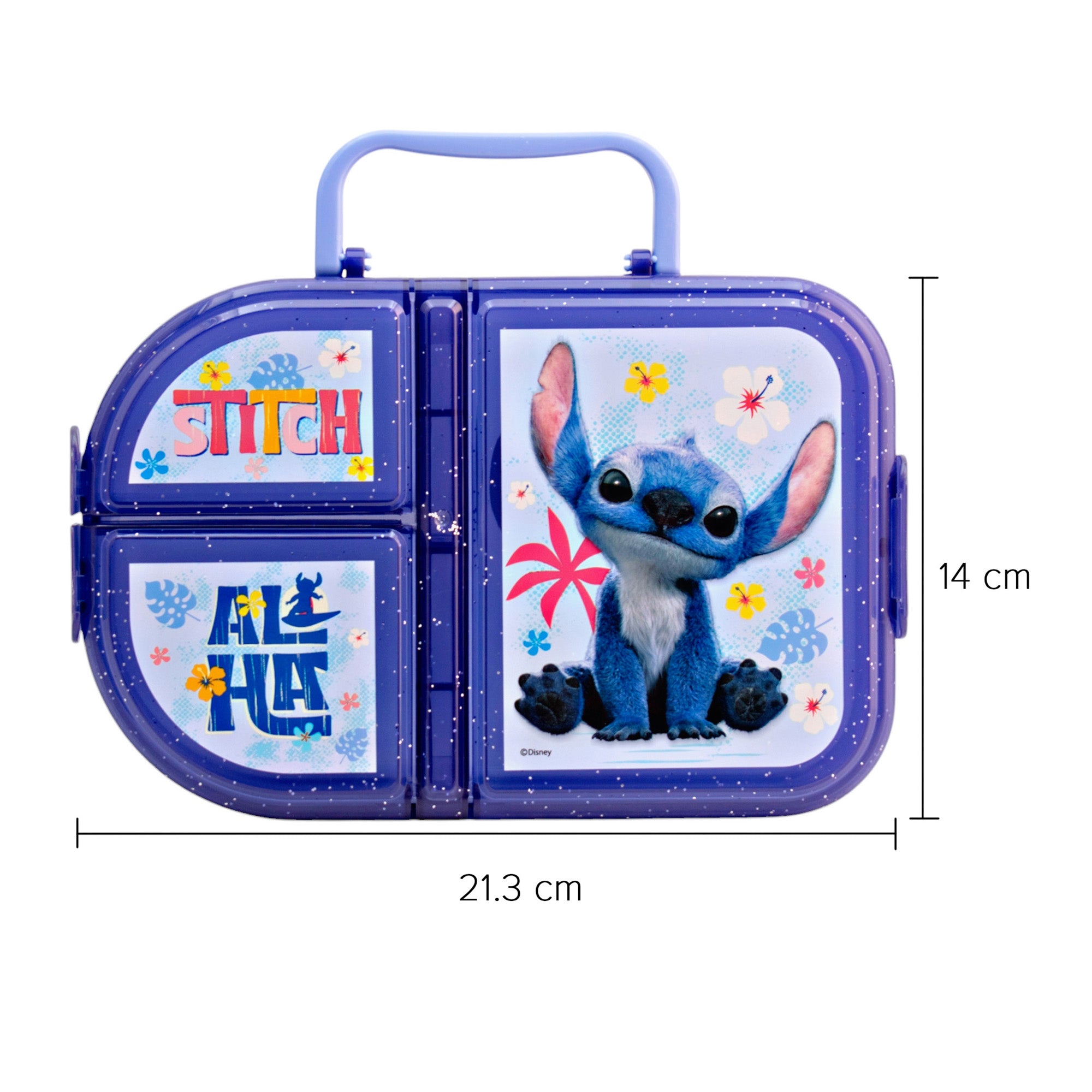 Contenedor de Plástico con Divisiones Lilo y Stitch Live Action 1 Pieza