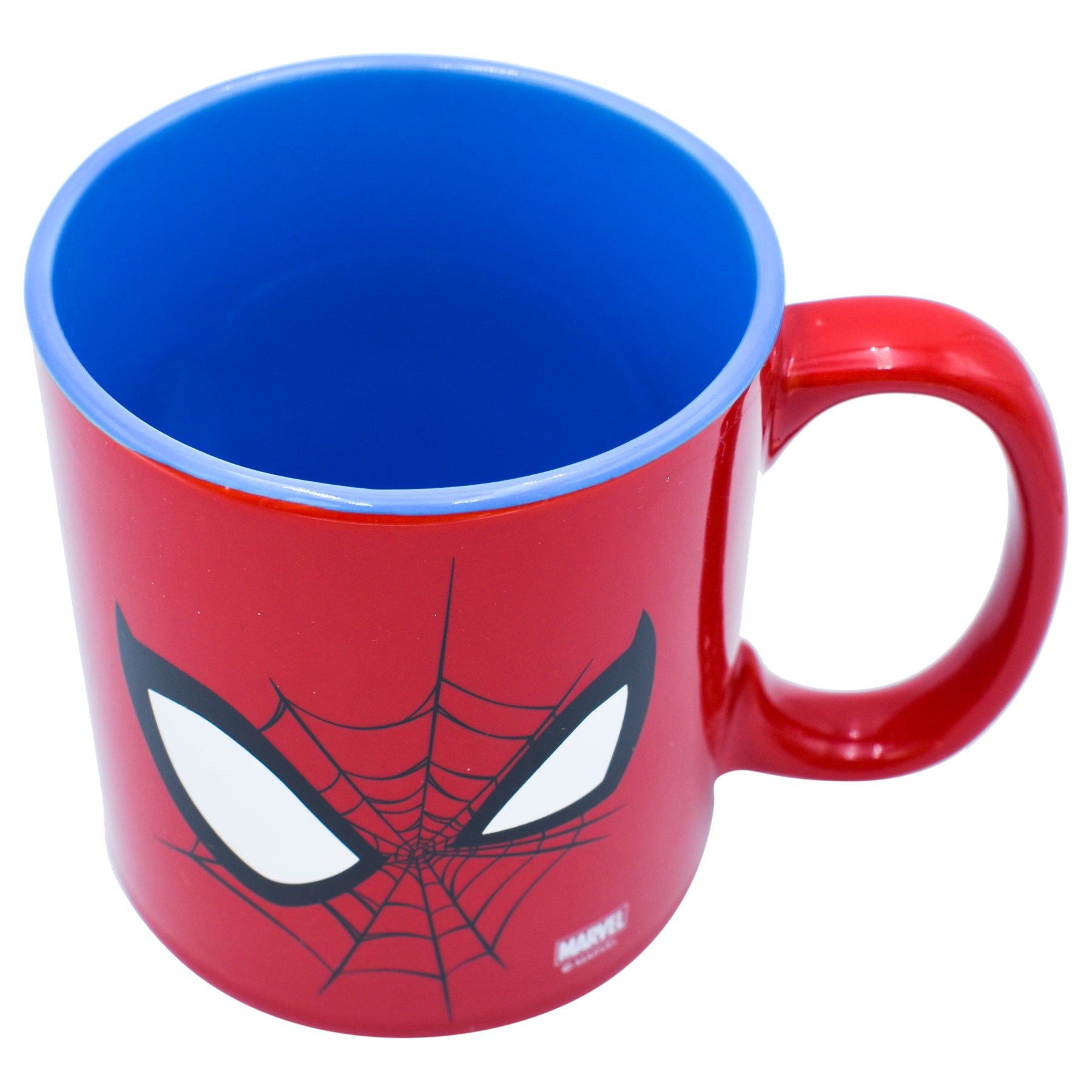 Taza Jumbo Bi Color Metalizada Fun kids Disney Marvel Spiderman Hombre Araña Ceramica 592ml