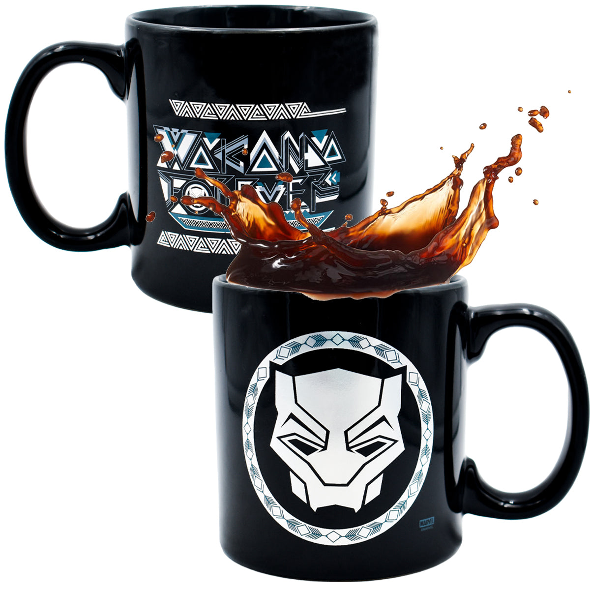 Taza de Cerámica Jumbo Metalizada Disney Marvel Black Panther 591ml