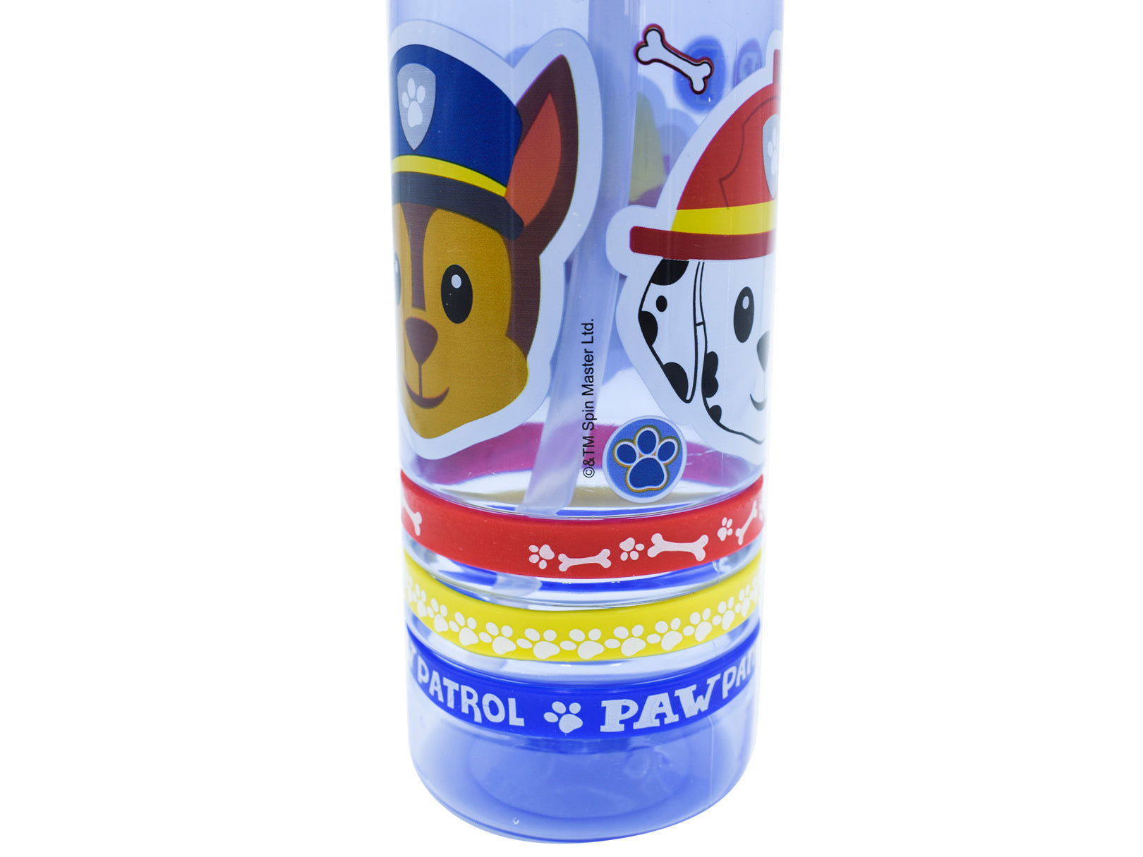 Botella de Plástico Con Pulseras Paw Patrol 450ml