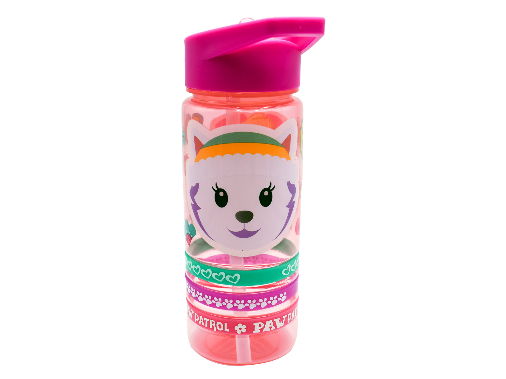 Botella de Plástico Con Pulseras Paw Patrol 450ml