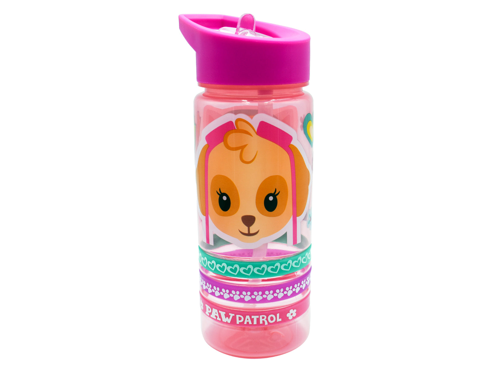 Botella de Plástico Con Pulseras Paw Patrol 450ml