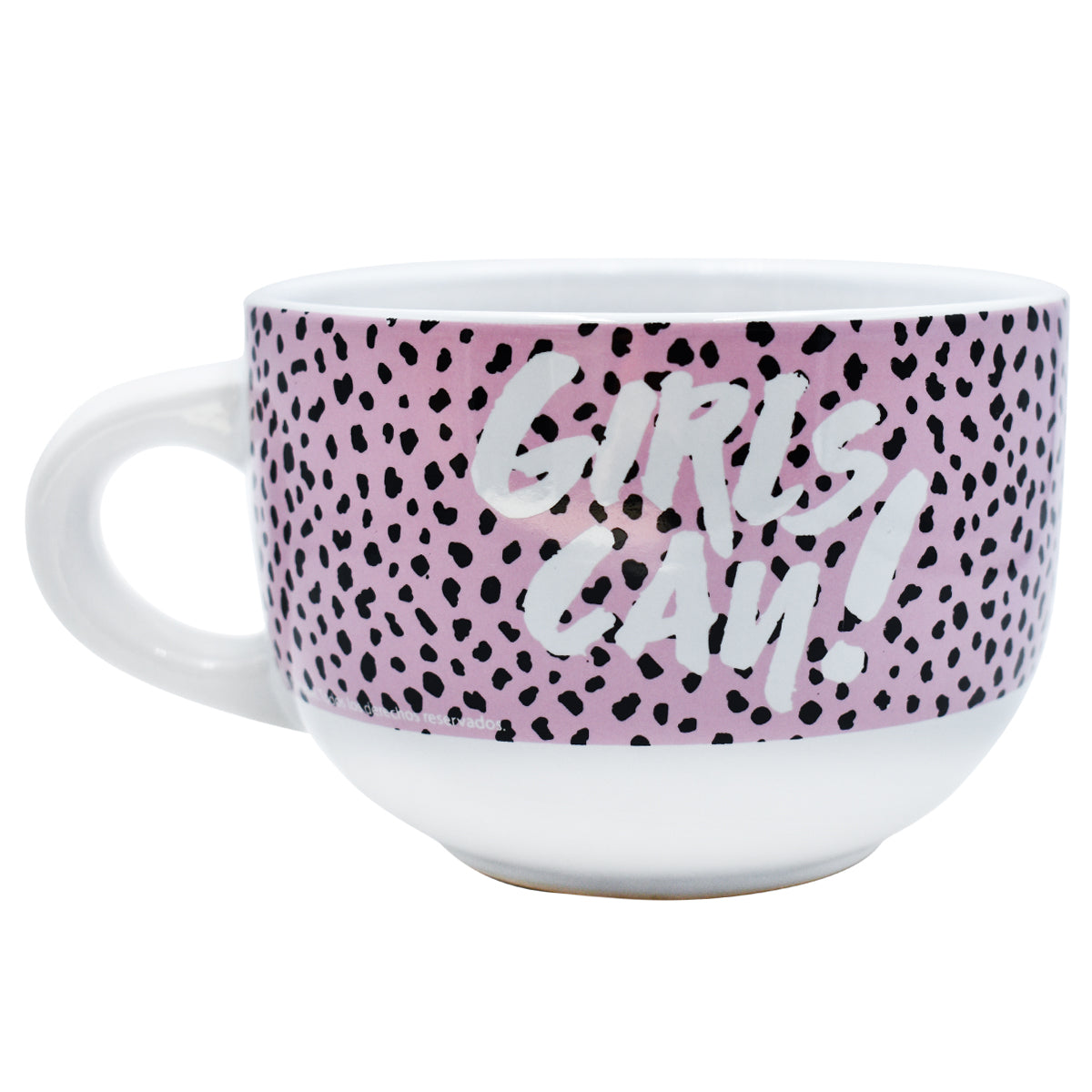 Taza de Cerámica Jumbo Rosa Animal Print Fun kids Barbie 700ml