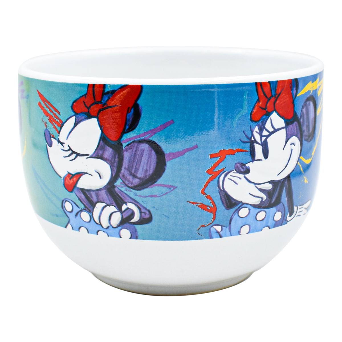 Taza Jumbo Blanco Franja Bi Color Disney Minnie Mouse Ceramica 820ml