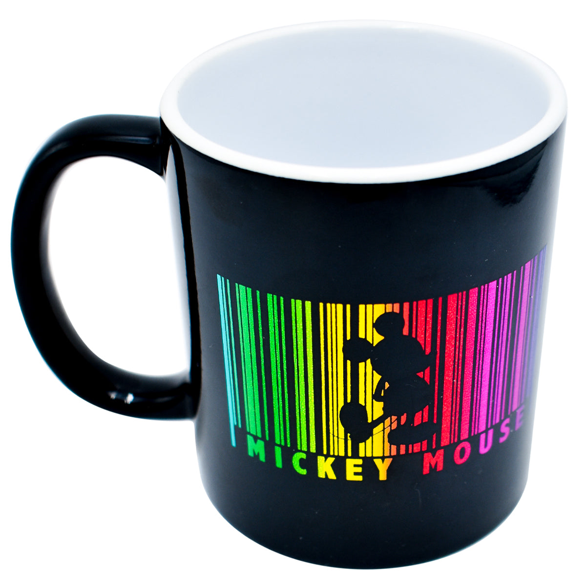 Taza Cerámica Disney Mickey Pride Lgbt Love Bar Code 325ml
