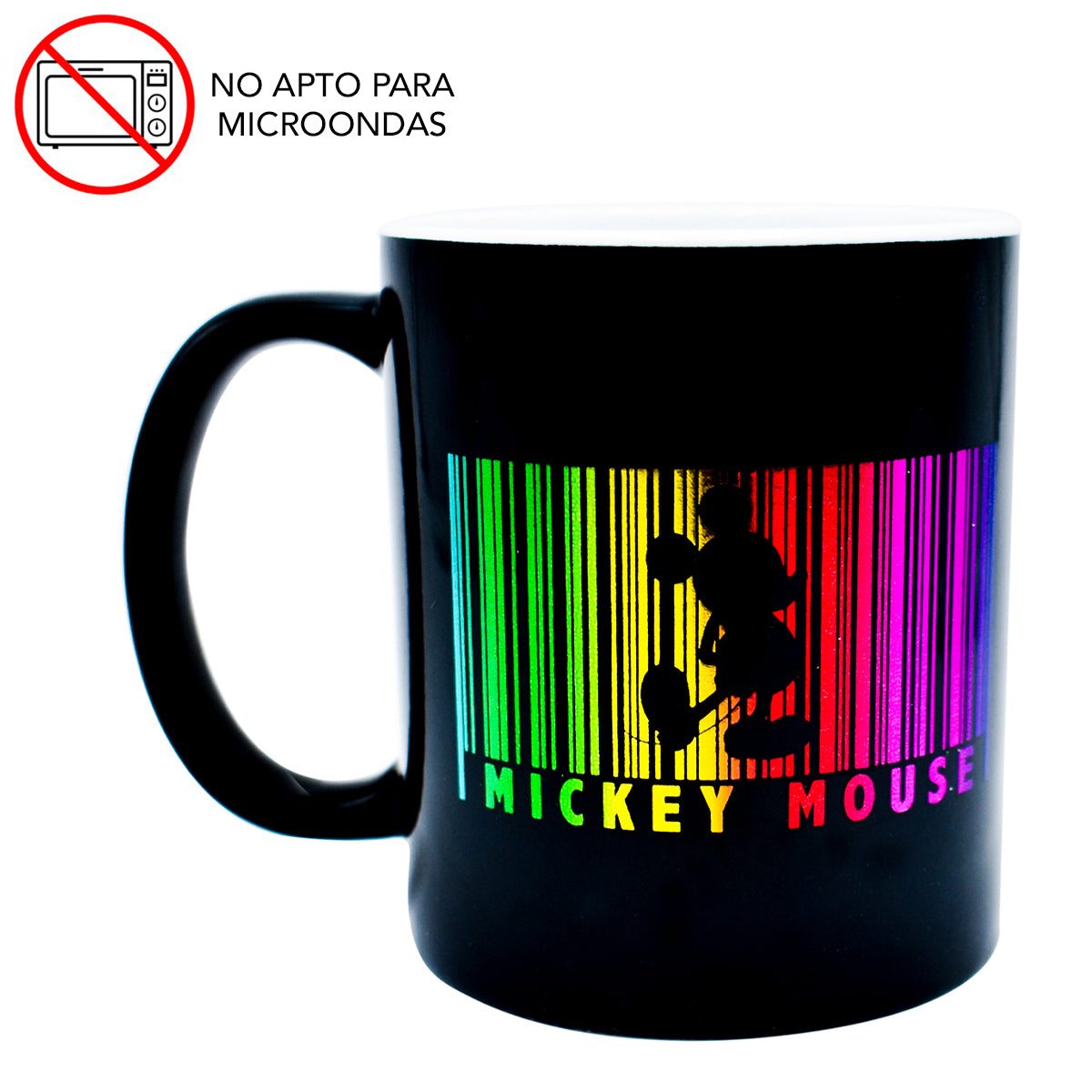 Taza Cerámica Disney Mickey Pride Lgbt Love Bar Code 325ml