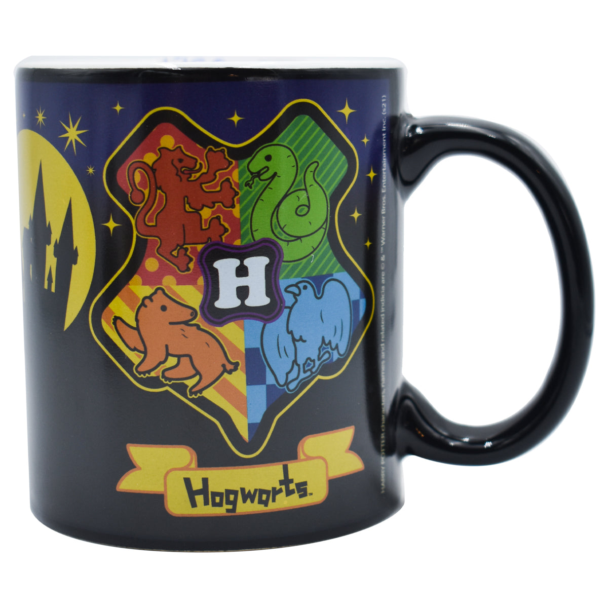 Taza Negra con Caja de Regalo Fun Kids Hogwarts Harry Potter Ceramica 325ml