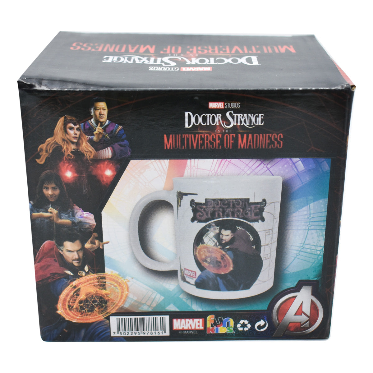 Taza Con Caja de Regalos Fun Kids Disney Marvel Dr Strange Ceramica 340ml