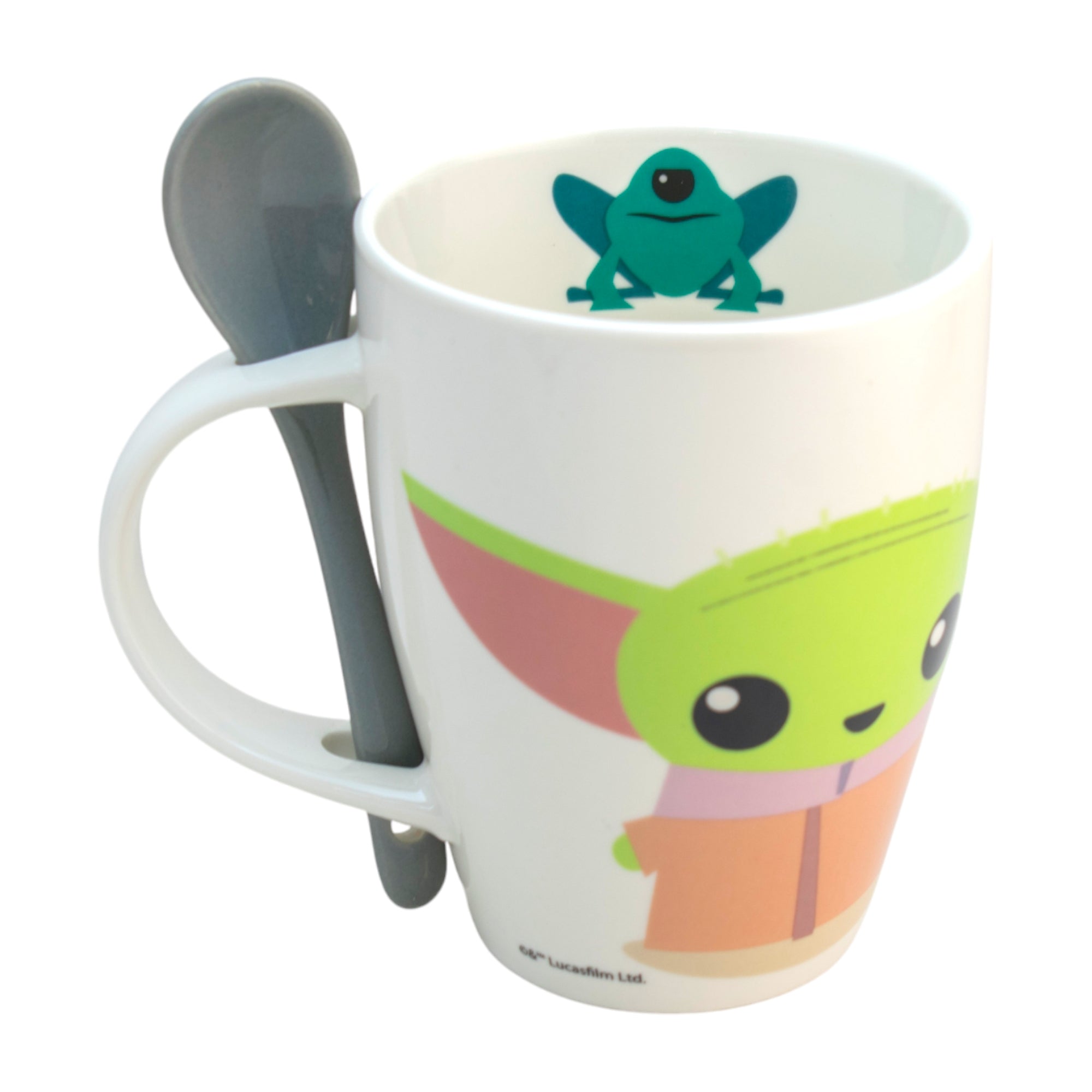 Juego de 2 Tazas de Cerámica con Cuchara Fun Kids Disney Star Wars Mandalorian & Baby Yoda 310ml