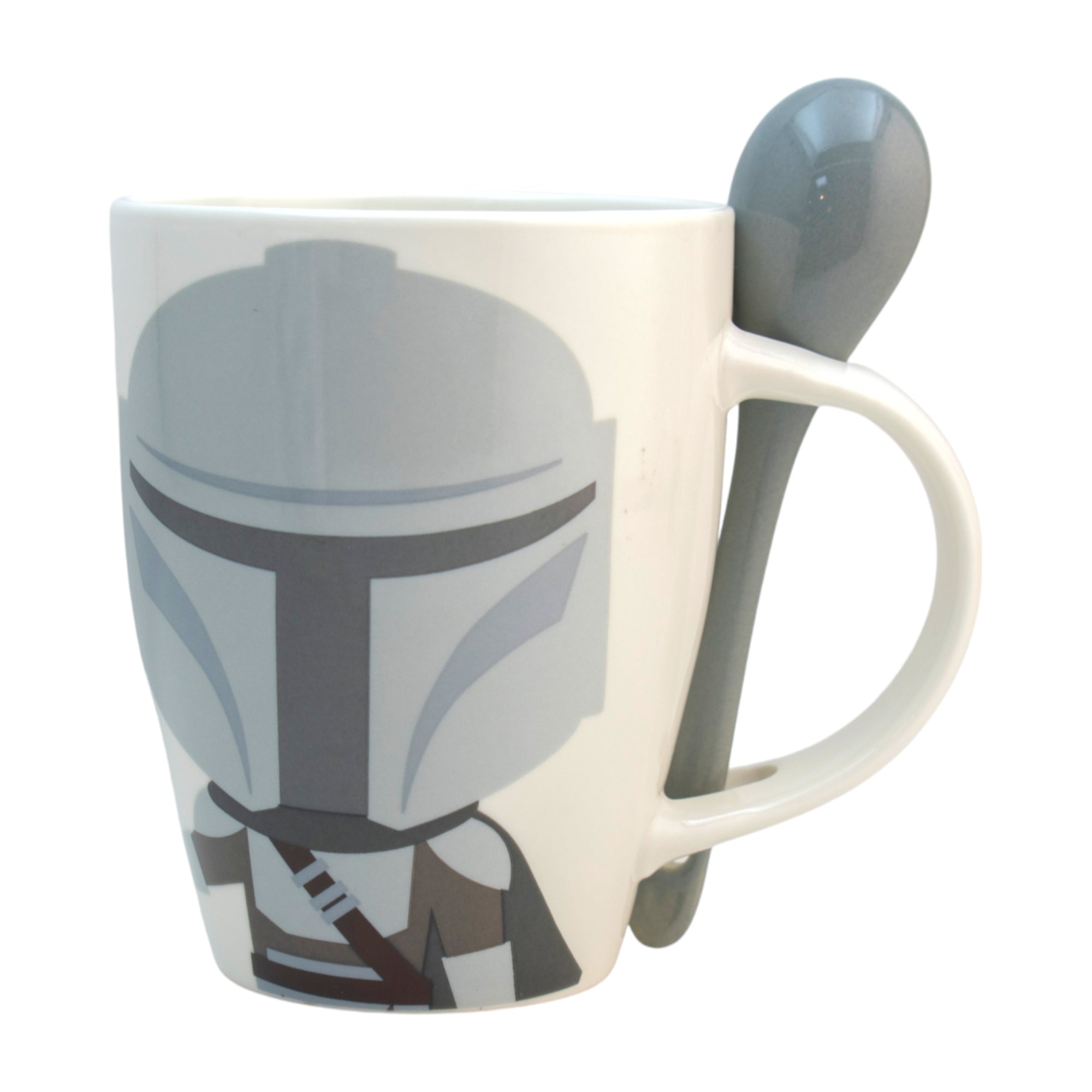 Juego de 2 Tazas de Cerámica con Cuchara Fun Kids Disney Star Wars Mandalorian & Baby Yoda 310ml