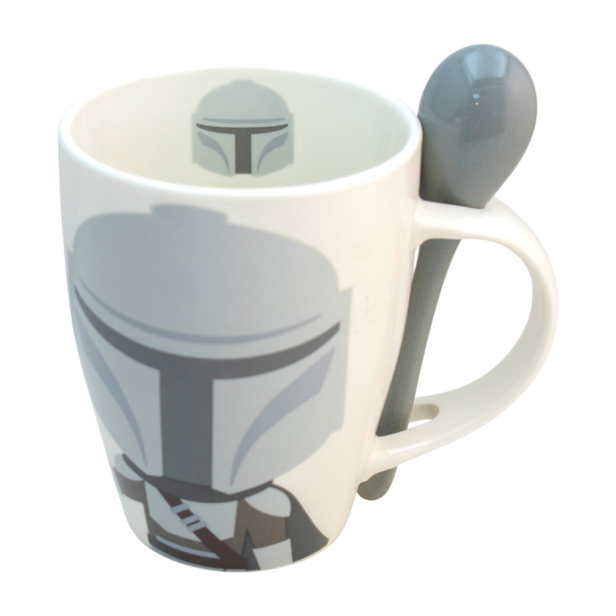 Juego de 2 Tazas de Cerámica con Cuchara Fun Kids Disney Star Wars Mandalorian & Baby Yoda 310ml