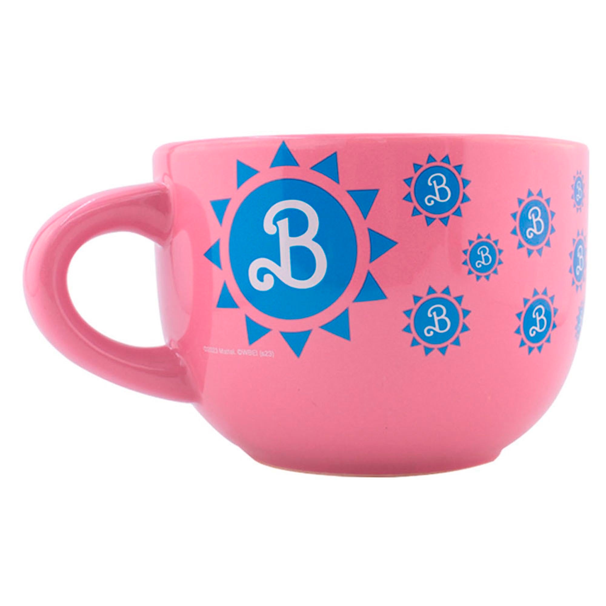 Taza Jumbo Bi Color Rosa Fun Kids  Barbie La Película Ceramica 820ml