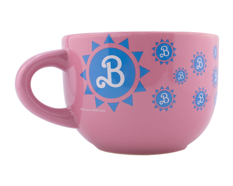 Taza Jumbo Bi Color Rosa Fun Kids  Barbie La Película Ceramica 820ml